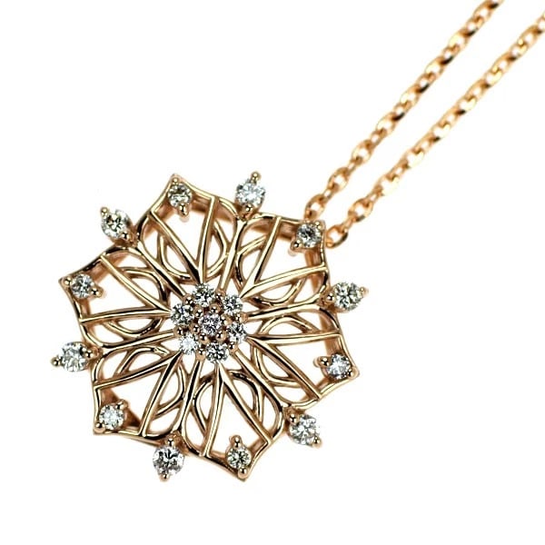 K18PG DIAMOND PENDANT NECKLACE: K18PG DIAMOND PENDANT NECKLACE Brand: None Type/Style: pendant necklace Material: K18PG, Main Stone Natural Color: PG Size: Chain Length: 70cm Accessories: None Accessories Notice: When purchasing
