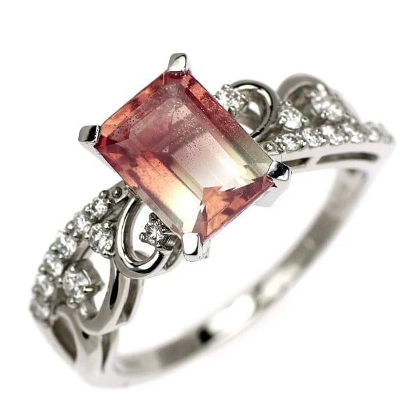 PT950 BICOLOR OREGON SUNSTONE DIAMOND RING: Pt950 Bicolor Oregon Sunstone Diamond Ring Brand: None Type/Style: Ring Material: Pt900, Main Stone Natural Color: Pt Size: 5.25 US Accessories: None Accessories Notice: When purchasing pre-owned