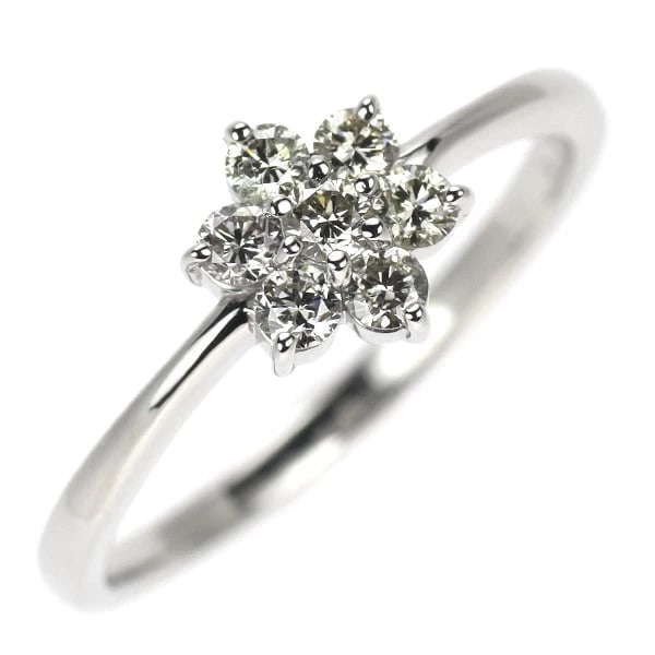 PT900 DIAMOND RING FLOWER: Pt900 diamond ring flower Brand: None Type/Style: Ring Material: Pt900, Main Stone Natural Color: Pt Size: 6.25 - 6.5 US Accessories: None Accessories Notice: When purchasing pre-owned goods, please