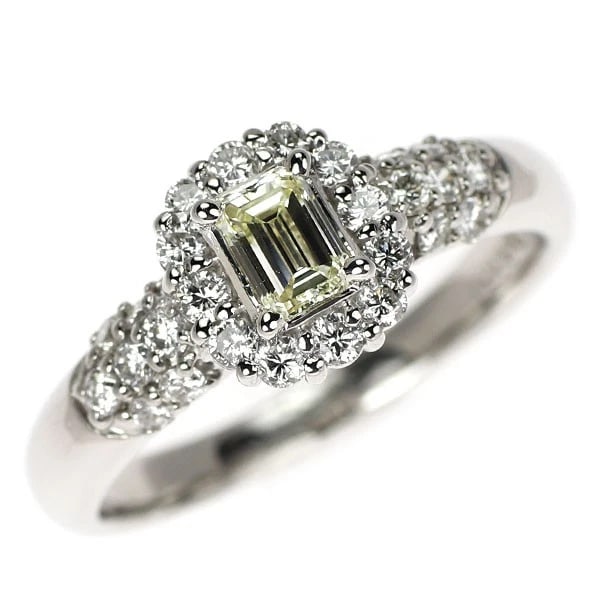 PT900 DIAMOND RING: Pt900 diamond ring Brand: None Type/Style: Ring Material: Pt900, Main Stone Natural Color: None Size: 6 US Accessories: None Accessories Notice: When purchasing pre-owned goods, please refer to the