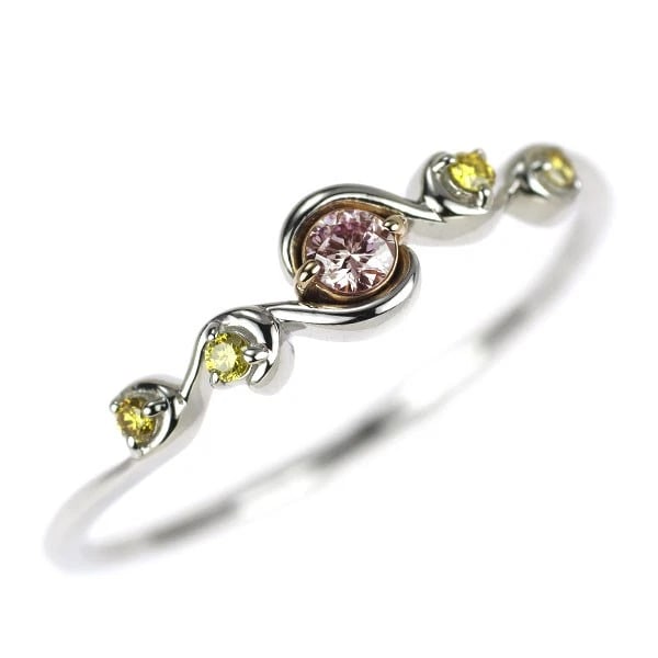 PT950/ K18PG NATURAL PINK DIAMOND RING: Pt950/ K18PG Natural Pink Diamond Ring Brand: None Type/Style: Ring Material: K18WG/Pt, Main Stone NAtural Color: PG/None Size: 7.5 US Accessories: None Accessories Notice: When purchasing pre-owned