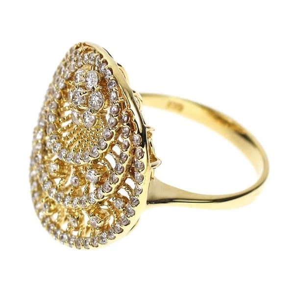 K18YG DIAMOND RING - 2