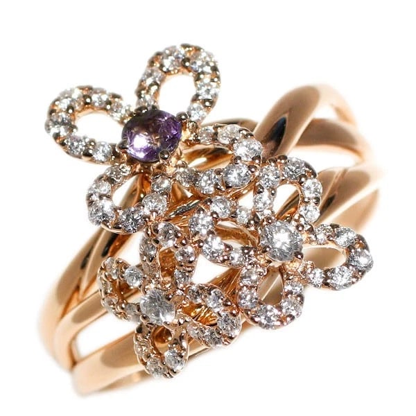 K18PG ALEXANDRITE DIAMOND RING: K18PG Alexandrite Diamond Ring Brand: None Type/Style: Ring Material: K18PG, Main Stone Natural/Alexandrite Color: PG Size: 6.25 - 6.5 US Accessories: None Accessories Notice: When purchasing