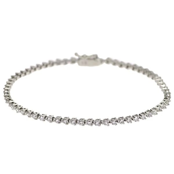 K18WG TENNIS DIAMOND BRACELET: K18WG TENNIS DIAMOND BRACELET Brand: None Type/Style: bracelets Material: K18WG, Main Stone Natural Color: WG Size: Chain Length 18cm Length/Width/Diameter 2.4 Accessories: None Accessories Notice: