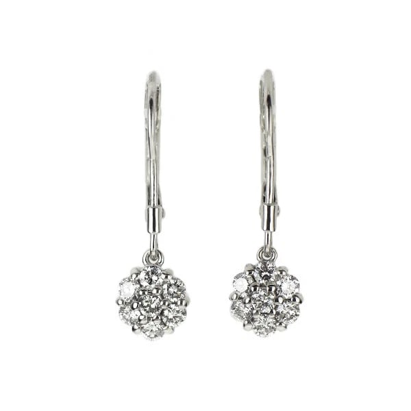 K18WG/ K14WG DIAMOND EARRINGS: K18WG/ K14WG Diamond Earrings Brand: None Type/Style: piercing Material: K18WG, Main Stone Natural Color: WG Size: Length/Width/Diameter 22.5 Accessories: None Accessories Notice: When purchasing