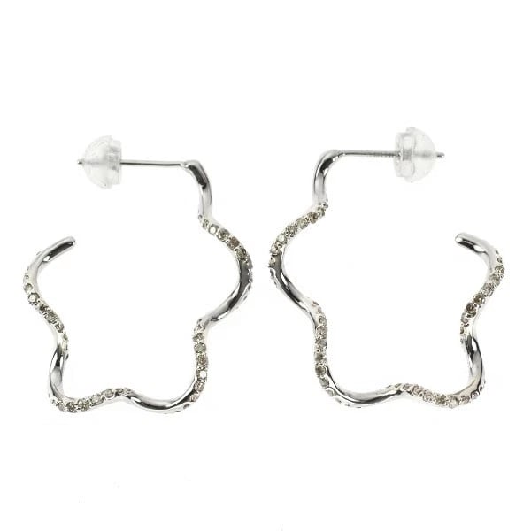K18WG DIAMOND EARRING: K18WG diamond earring Brand: None Type/Style: piercing Material: K18WG, Main Stone Natural Color: WG Size: Length/Width/Diameter 25.5 Accessories: None Accessories Notice: When purchasing pre-owned