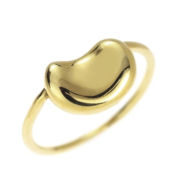 TIFFANY K18YG RING BEAN: Tiffany K18YG ring bean Brand: Tiffany Type/Style: Ring Material: K18YG, Color: YG Size: 3.75 US Accessories: None Accessories Notice: When purchasing pre-owned goods, please refer to the