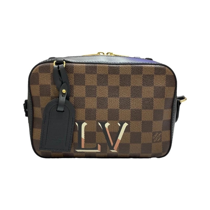LOUIS VUITTON SANTA MONICA SHOULDER BAG: LOUIS VUITTON Santa Monica Shoulder Bag Brand: LOUIS VUITTON Type/Style: Shoulder Bag Material: Damier canvas Color: Brown Size: W8.3 x H6.3x D2.8inch Accessories: None Accessories Notice: When