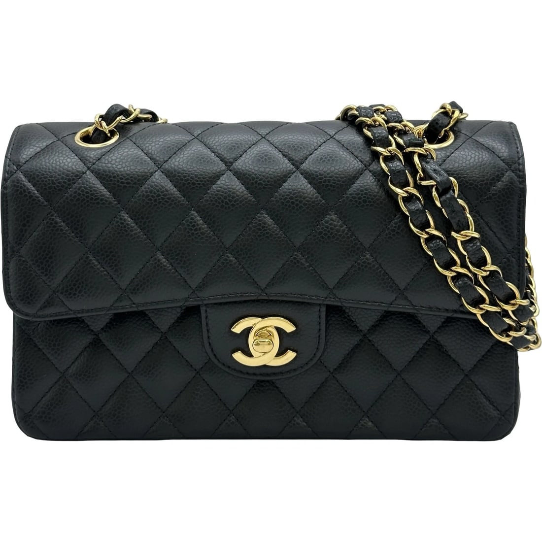 CHANEL MATRASSE 23 SHOULDER BAG: CHANEL Matrasse 23 Shoulder Bag Brand: CHANEL Type/Style: Shoulder Bag Material: Caviar skin Color: Gold Hardware Size: W9.1 x H5.9x D2.4inch Accessories: None Accessories Notice: When pur