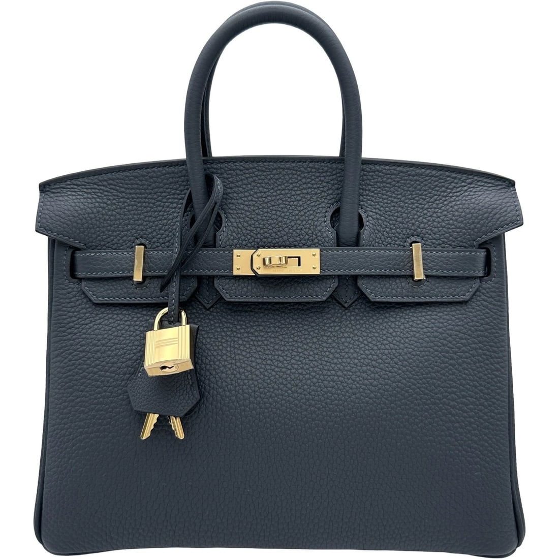 HERMES BIRKIN 25 HANDBAG: HERMES Birkin 25 Handbag Brand: HERMES Type/Style: Handbag Material: Togo Color: Grimist GoldHardware Size: W9.8 x H7.9x D5.1inch Accessories: None Accessories Notice: When purchasing pre-