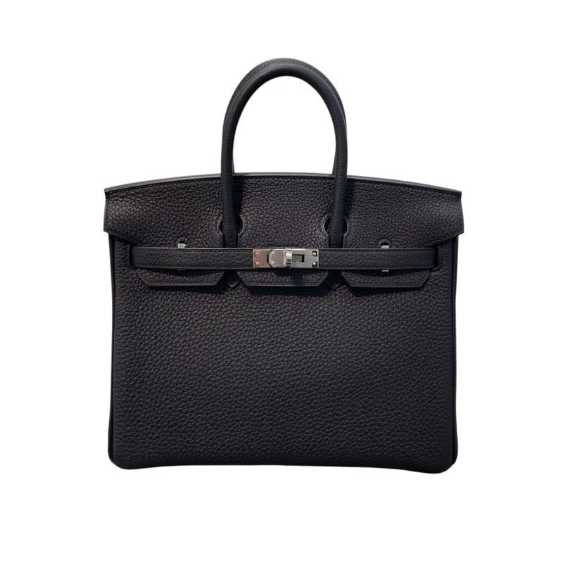 HERMES BIRKIN 25 HANDBAG: HERMES Birkin 25 Handbag Brand: HERMES Type/Style: Handbag Material: Togo Color: Black SilverHardware Size: W9.6 x H8.1x D4.9inch Accessories: None Accessories Notice: When purchasing pre-