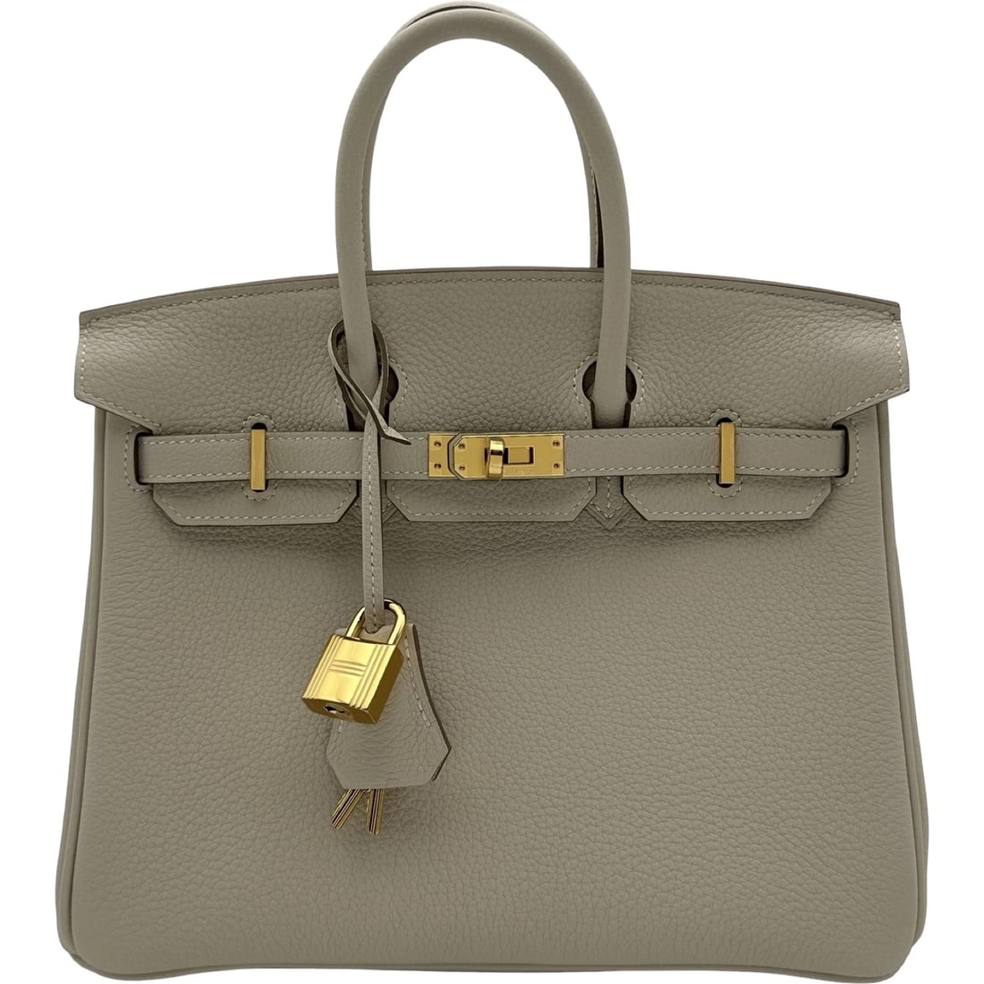 HERMES BIRKIN 25 HANDBAG: HERMES Birkin 25 Handbag Brand: HERMES Type/Style: Handbag Material: Togo Color: Kure Gold Hardware Size: W9.4 x H8.1x D4.9inch Accessories: None Accessories Notice: When purchasing pre-ow