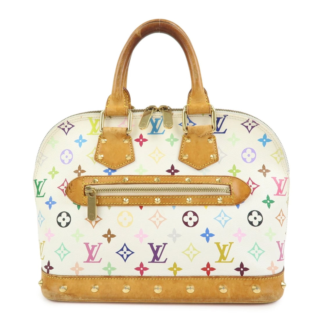 LOUIS VUITTON MONOGRAM MULTICOLOR ALMA PM HAND BAG: Louis Vuitton Monogram Multicolor Alma PM Hand Bag Brand: louis vuitton Type/Style: Hand Bag Material: Monogram Canvas Color: Blanc Size: W30cm(11.81inch)H23.5cm(9.25inch)D16cm(6.30inch) Accessori