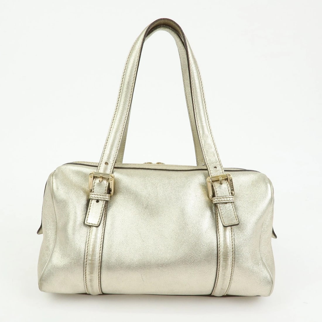 GUCCI INTERLOCKING G LEATHER MINI BOSTON BAG - 2