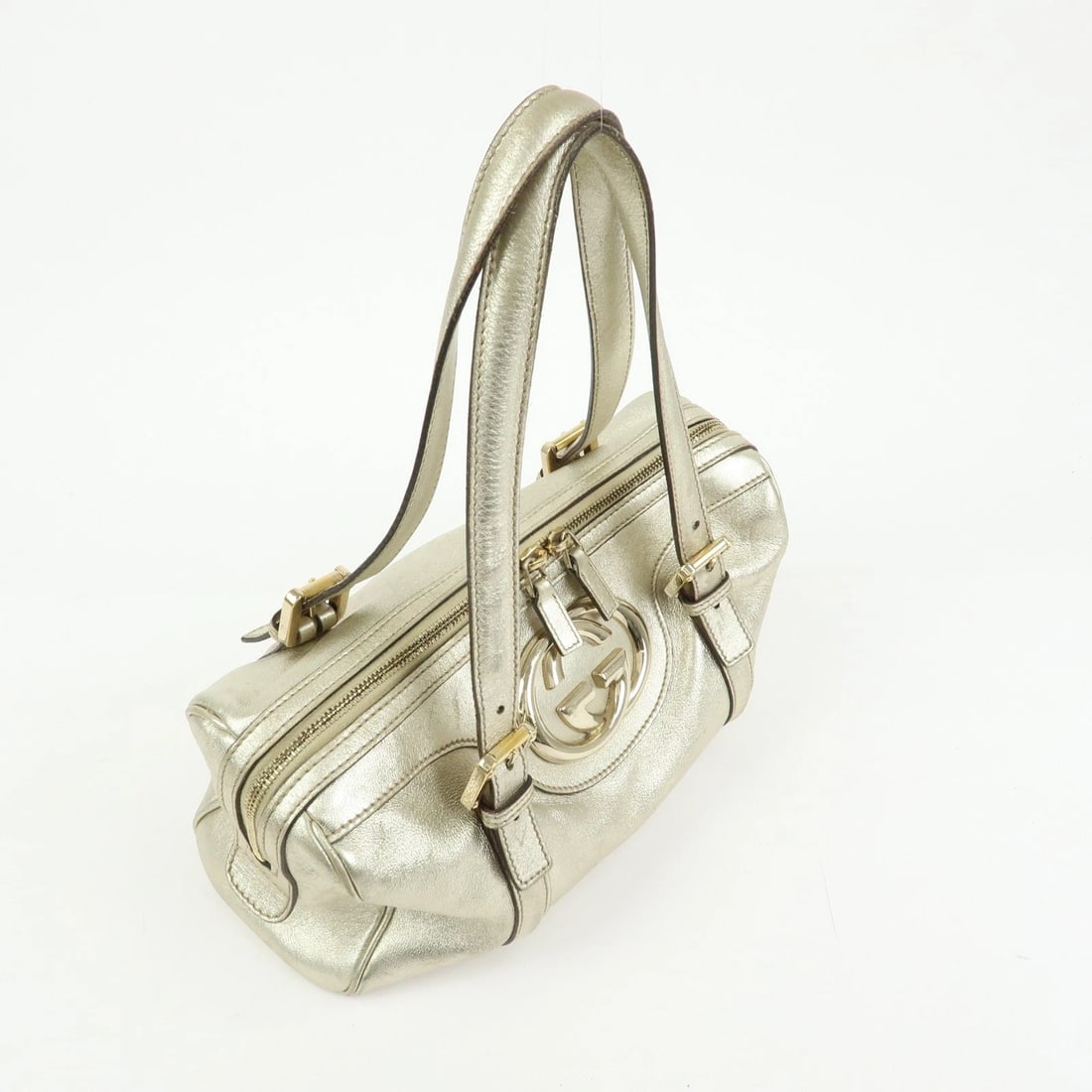 GUCCI INTERLOCKING G LEATHER MINI BOSTON BAG - 4