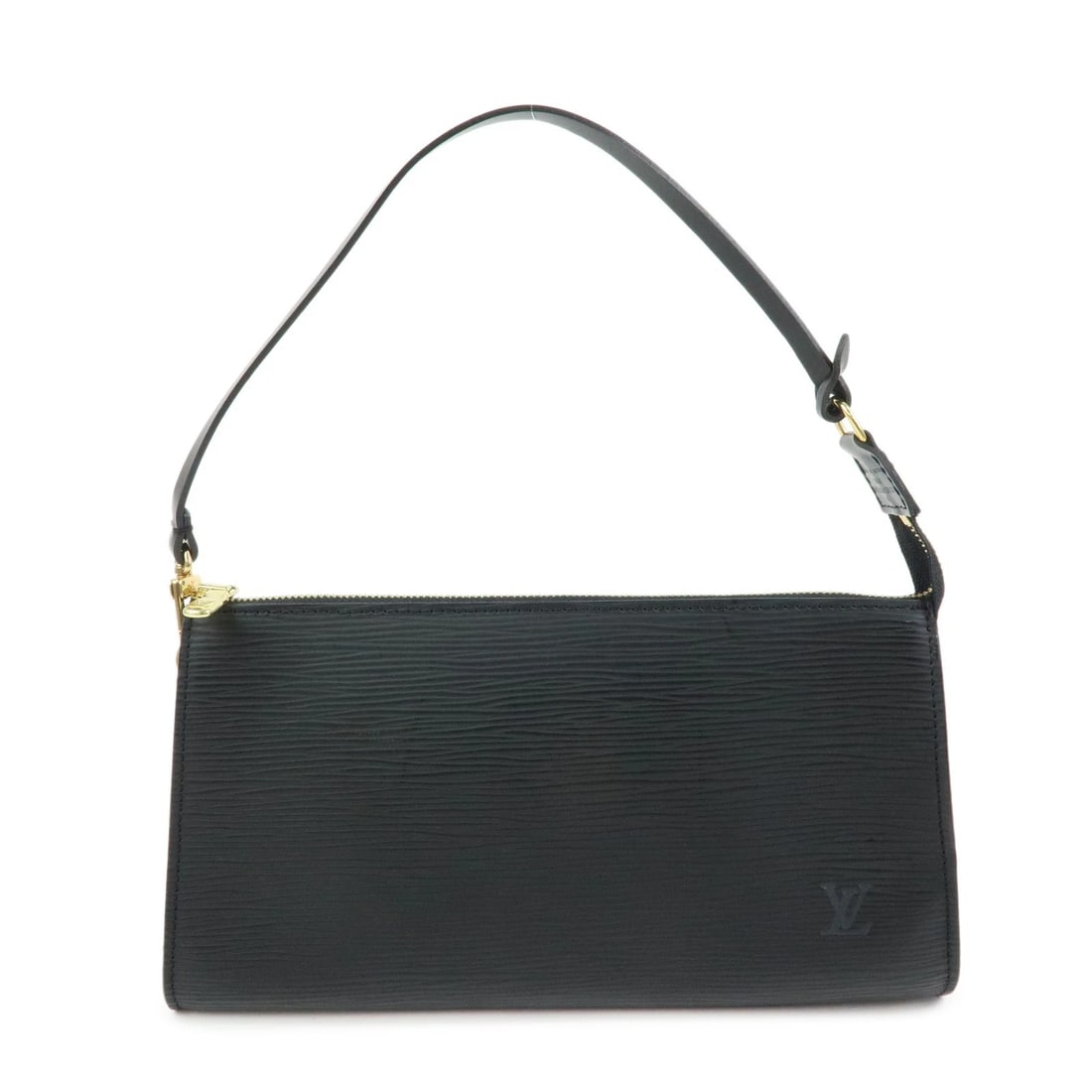 LOUIS VUITTON EPI POCHETTE ACCESSOIRES HAND BAG: Louis Vuitton Epi Pochette Accessoires Hand Bag Brand: louis vuitton Type/Style: Hand Bag Material: Epi leather Color: Noir Size: W 24cm(9.45inch)H 13cm(5.12inch)D 2cm(0.79inch) Accessories: None