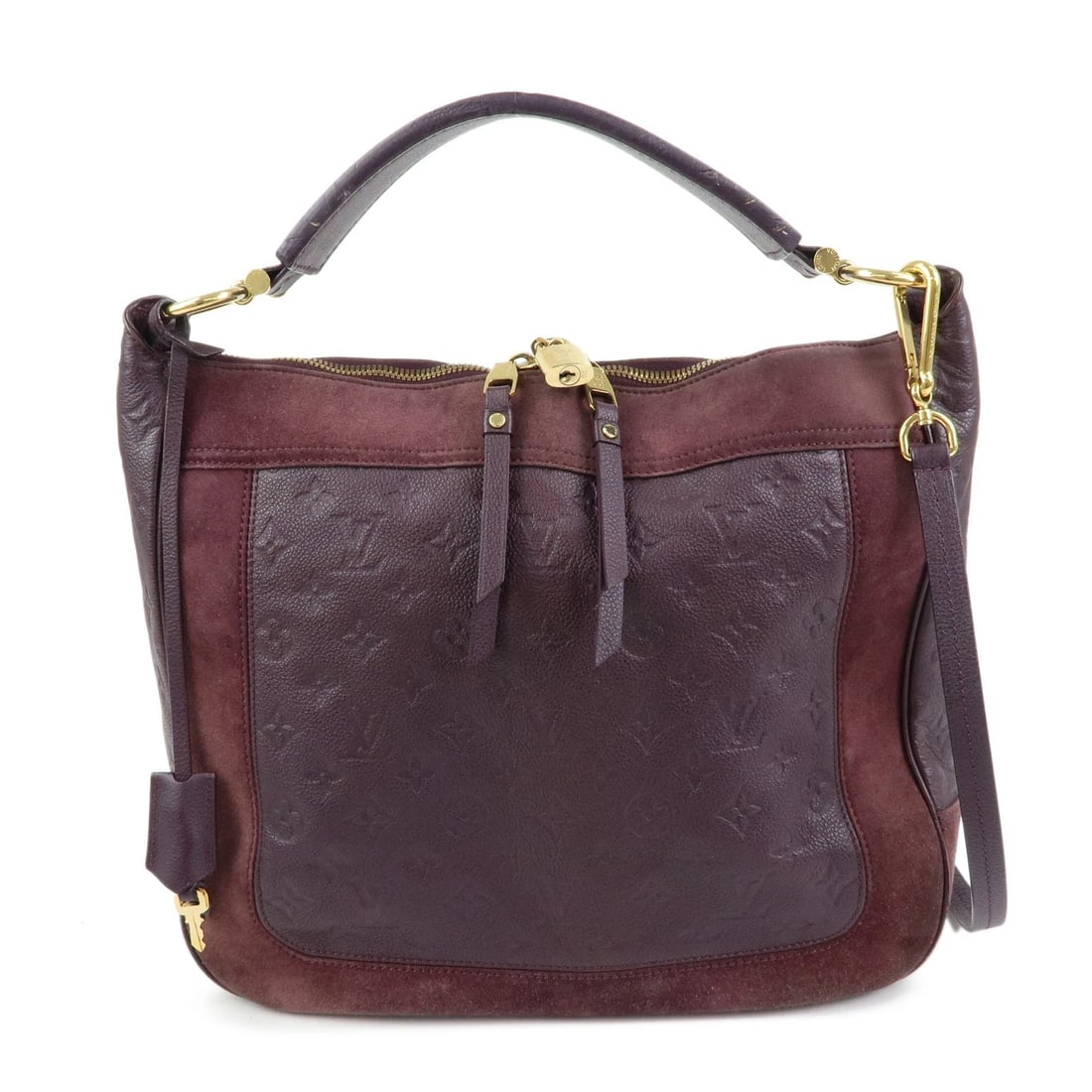 LOUIS VUITTON MONOGRAM EMPREINTE AUDACIEUSES PM 2WAY BAG: Louis Vuitton Monogram Empreinte Audacieuses PM 2Way Bag Brand: Louis Vuitton Type/Style: 2Way Bag Material: Empreinte Leather, Suede Color: Aube Size: W30cm(11.81inch)H25cm(9.84inch)D11cm(4.33inch)