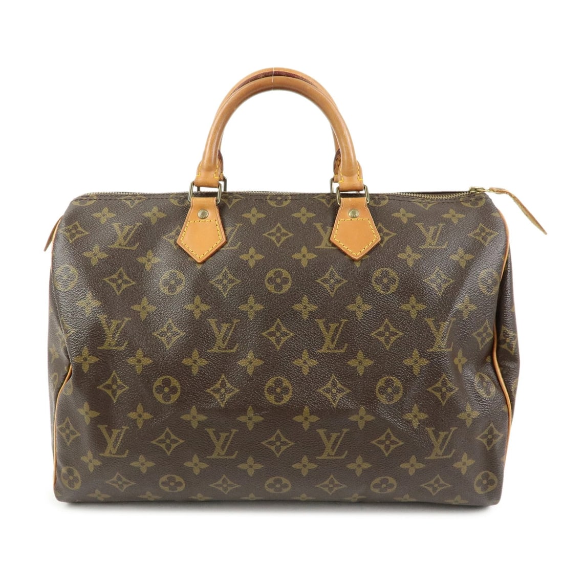 LOUIS VUITTON MONOGRAM SPEEDY 35 BOSTON BAG HAND BAG: Louis Vuitton Monogram Speedy 35 Boston Bag Hand Bag Brand: Louis Vuitton Type/Style: Boston Bag Material: Monogram Canvas , Nume Leather Color: Monogram Size: W35cm(13.78inch)H23cm(9.06inch)D18cm(7.0