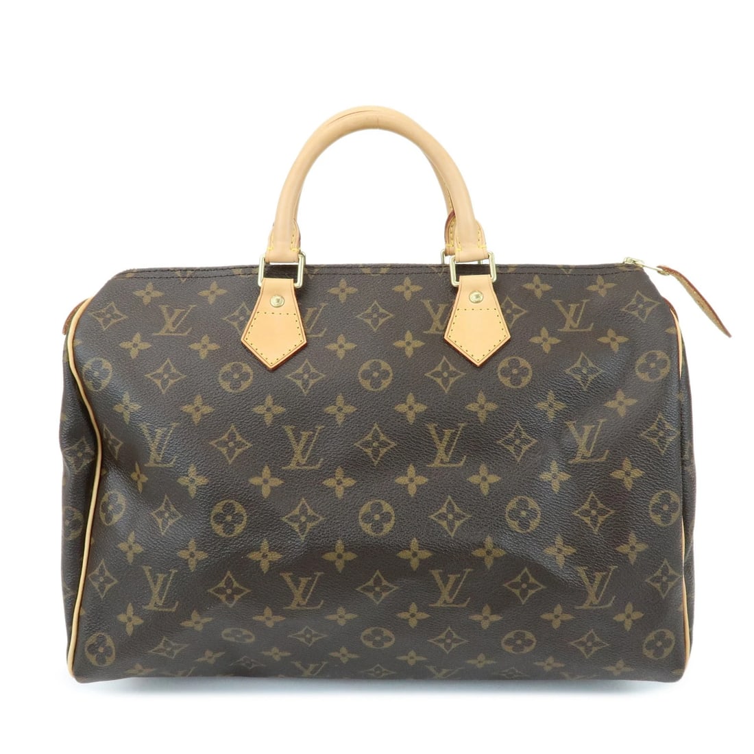 LOUIS VUITTON MONOGRAM SPEEDY 35 BOSTON BAG HAND BAG: Louis Vuitton Monogram Speedy 35 Boston Bag Hand Bag Brand: Louis Vuitton Type/Style: Boston Bag Material: Monogram Canvas , Nume Leather Color: Monogram Size: W35cm(13.78inch)H23cm(9.06inch)D18cm(7.0
