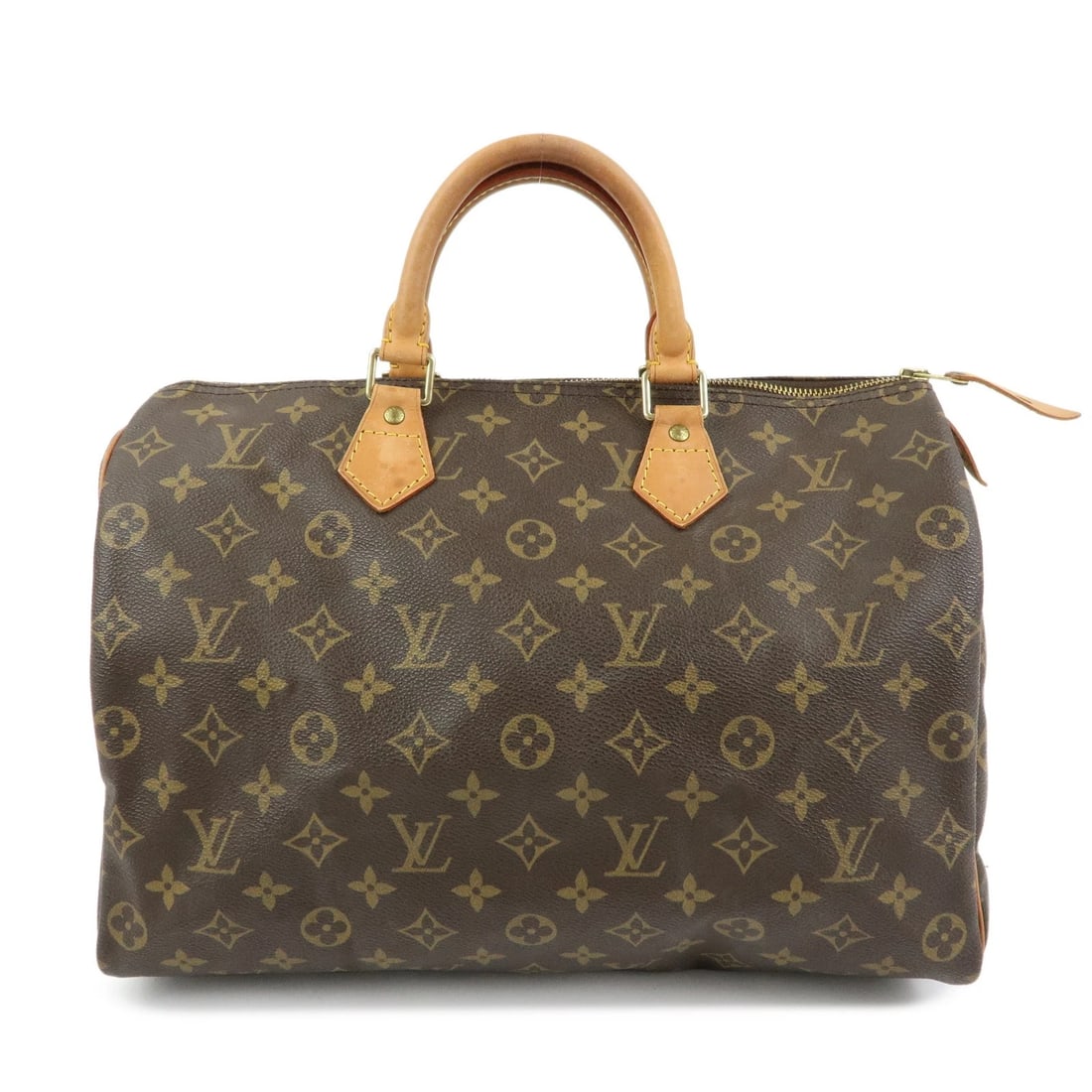LOUIS VUITTON MONOGRAM SPEEDY 35 BOSTON BAG HAND BAG: Louis Vuitton Monogram Speedy 35 Boston Bag Hand Bag Brand: Louis Vuitton Type/Style: Boston Bag Material: Monogram Canvas , Nume Leather Color: Monogram Size: W35cm(13.78inch)H23cm(9.06inch)D18cm(7.0