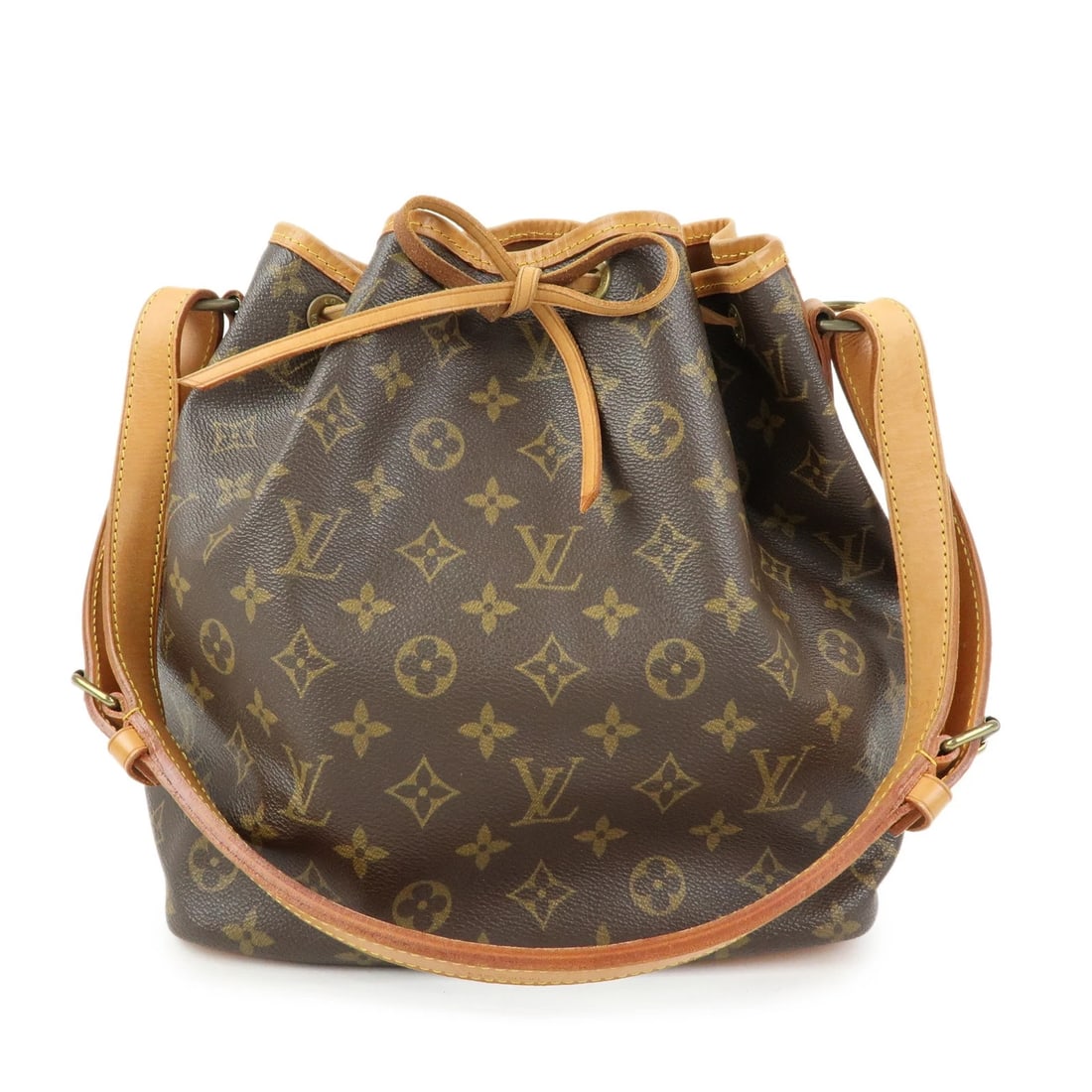 LOUIS VUITTON MONOGRAM PETIT NOE SHOULDER BAG: Louis Vuitton Monogram Petit Noe Shoulder Bag Brand: louis vuitton Type/Style: Shoulder Bag Material: Monogram Canvas, Nume Leather Color: Monogram Size: W?24cm(9.45inch)H?26cm(10.24inch)D?19cm(7.48in
