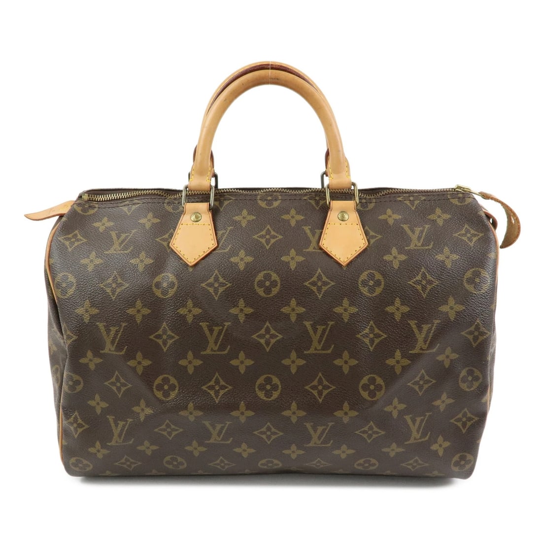 LOUIS VUITTON MONOGRAM SPEEDY 35 BOSTON BAG HAND BAG: Louis Vuitton Monogram Speedy 35 Boston Bag Hand Bag Brand: Louis Vuitton Type/Style: Boston Bag Material: Monogram Canvas , Nume Leather Color: Monogram Size: W35cm(13.78inch)H23cm(9.06inch)D18cm(7.0