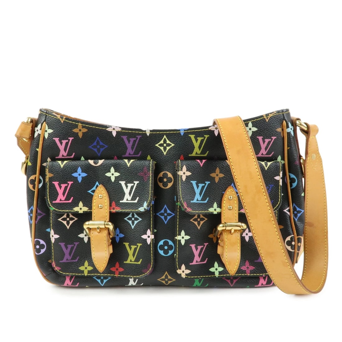 LOUIS VUITTON MONOGRAM MULTICOLOR LODGE PM SHOULDER BAG: Louis Vuitton Monogram Multicolor Lodge PM Shoulder Bag Brand: louis vuitton Type/Style: Shoulder Bag Material: Monogram Canvas, Nume Leather Color: Noir Size: W?32cm(12.60inch)H?21cm(8.27inch)D?9cm(3