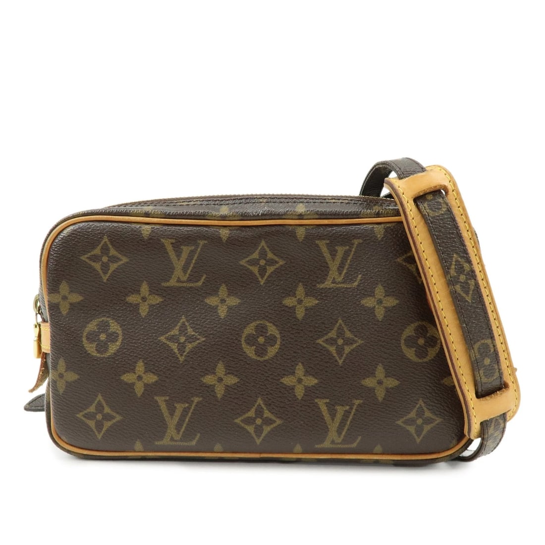 LOUIS VUITTON MONOGRAM POCHETTE MARLY BANDOULIERE BAG: Louis Vuitton Monogram Pochette Marly Bandouliere Bag Brand: louis vuitton Type/Style: shoulder bag Material: Monogram Canvas Color: Monogram Size: W22cm(8.66inch)H12cm(4.72inch)D4cm(1.57inch) Acc