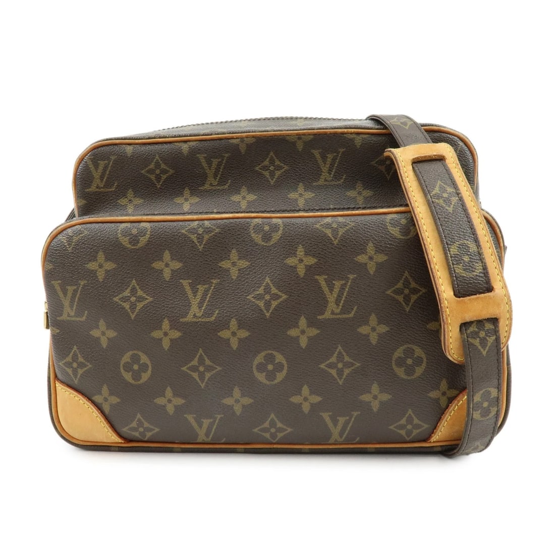 LOUIS VUITTON MONOGRAM NILE SHOULDER BAG CROSSBODY BAG: Louis Vuitton Monogram Nile Shoulder Bag Crossbody Bag Brand: louis vuitton Type/Style: Shoulder Bag Material: Monogram Canvas, Nume Leather Color: Monogram Size: W:28cm(11.02inch)H:20cm(7.87inch)D:12