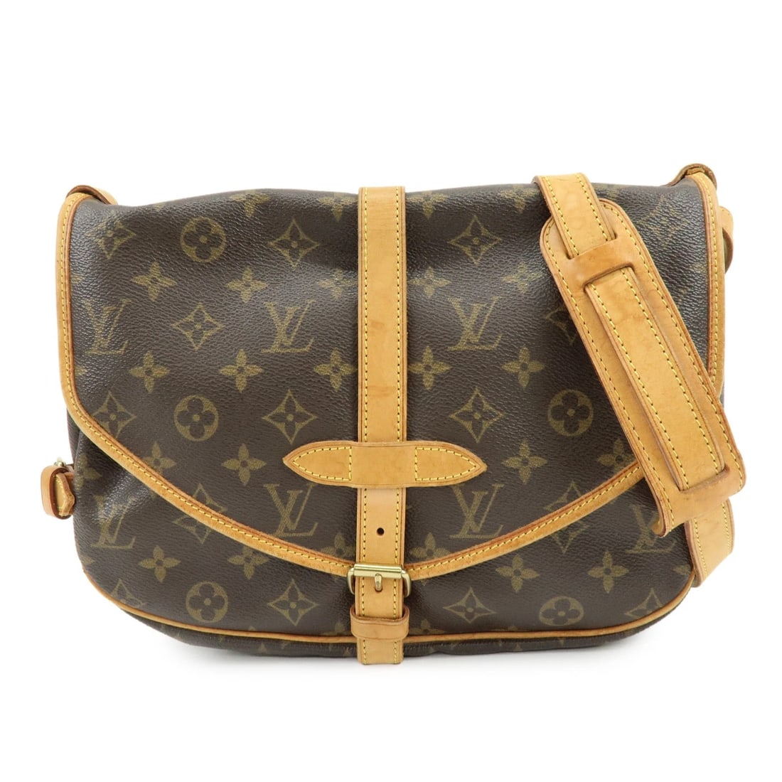 LOUIS VUITTON MONOGRAM SAUMUR 30 CANVAS SHOULDER BAG: Louis Vuitton Monogram Saumur 30 Canvas Shoulder Bag Brand: Louis Vuitton Type/Style: Shoulder Bag Material: Monogram Canvas, Nume Leather Color: Monogram Size: W:30cm(11.81inch)H?22cm(8.66inch)D:5cm(