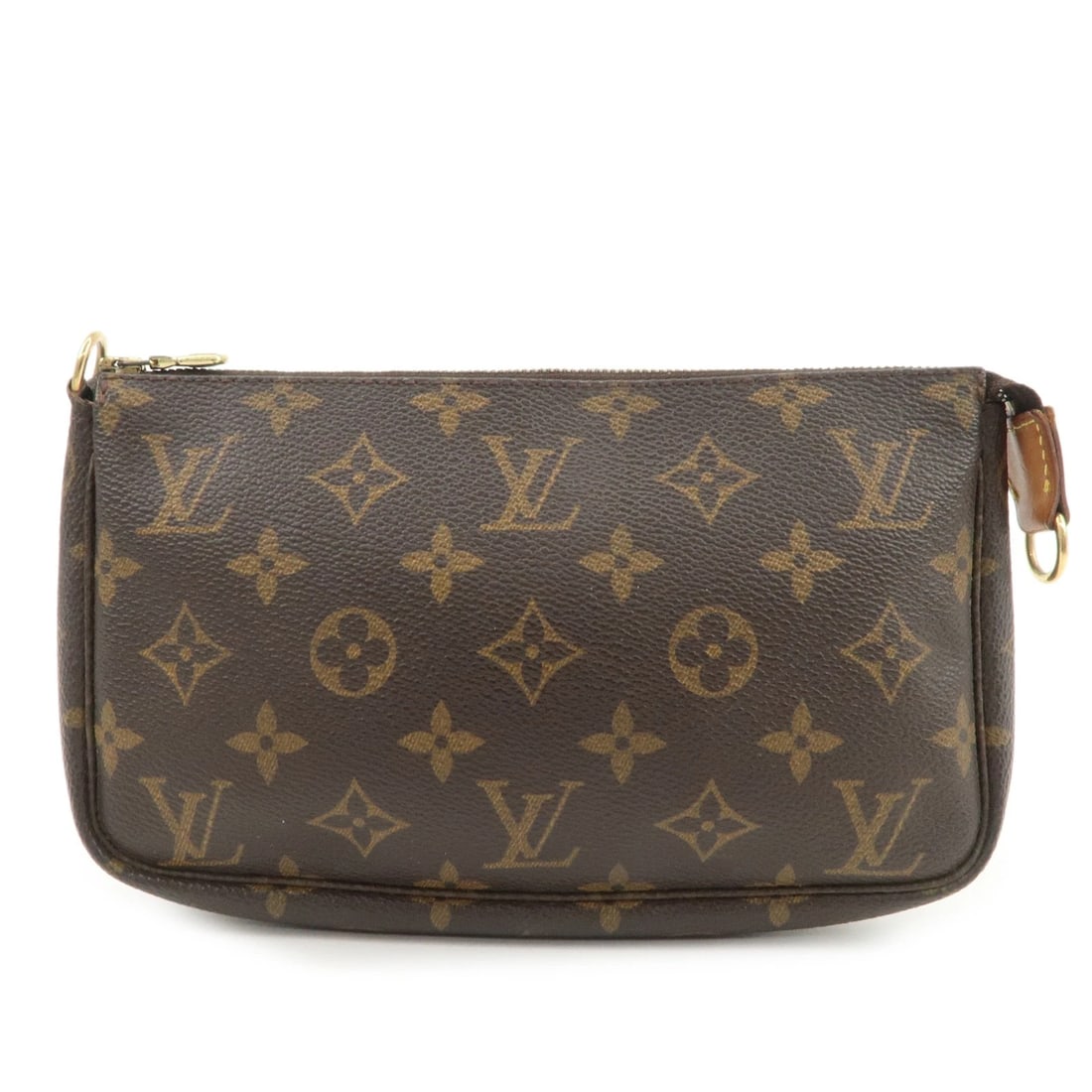 LOUIS VUITTON MONOGRAM POCHETTE ACCESSOIRES POUCH HAND BAG: Louis Vuitton Monogram Pochette Accessoires Pouch Hand Bag Brand: Coach Type/Style: Hand Bag Material: Monogram Canvas , Nume Leather Color: Monogram Size: W23cm(9.06inch)H12.5cm(4.92inch)D3.5cm(1.38i