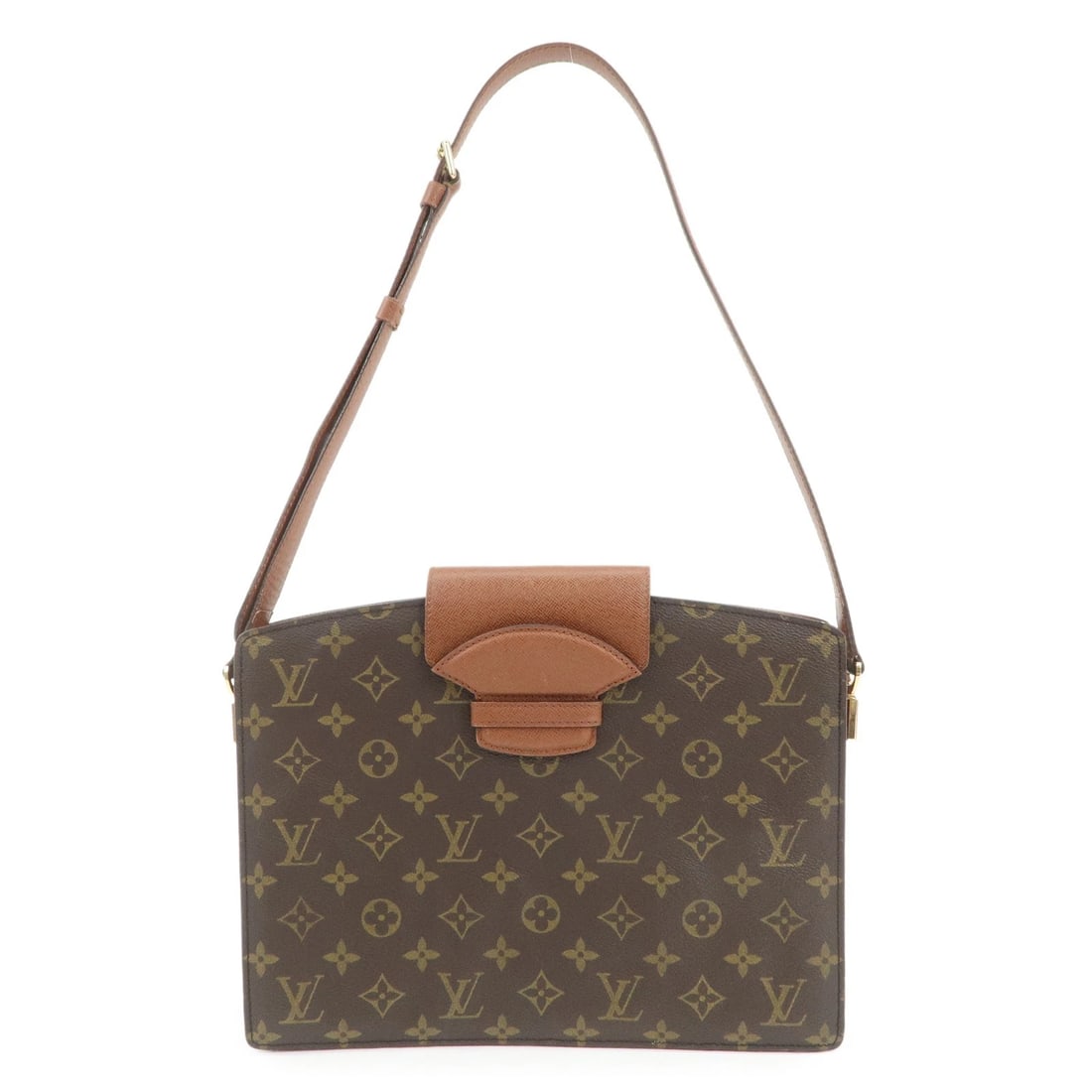 LOUIS VUITTON MONOGRAM COURCELLES SHOULDER BAG: Louis Vuitton Monogram Courcelles Shoulder Bag Brand: Louis Vuitton Type/Style: Shoulder Bag Material: Monogram Canvas , Leather Color: Monogram Size: W30cm(11.81inch)H24cm(9.45inch)D7.5cm(2.95inch)) 