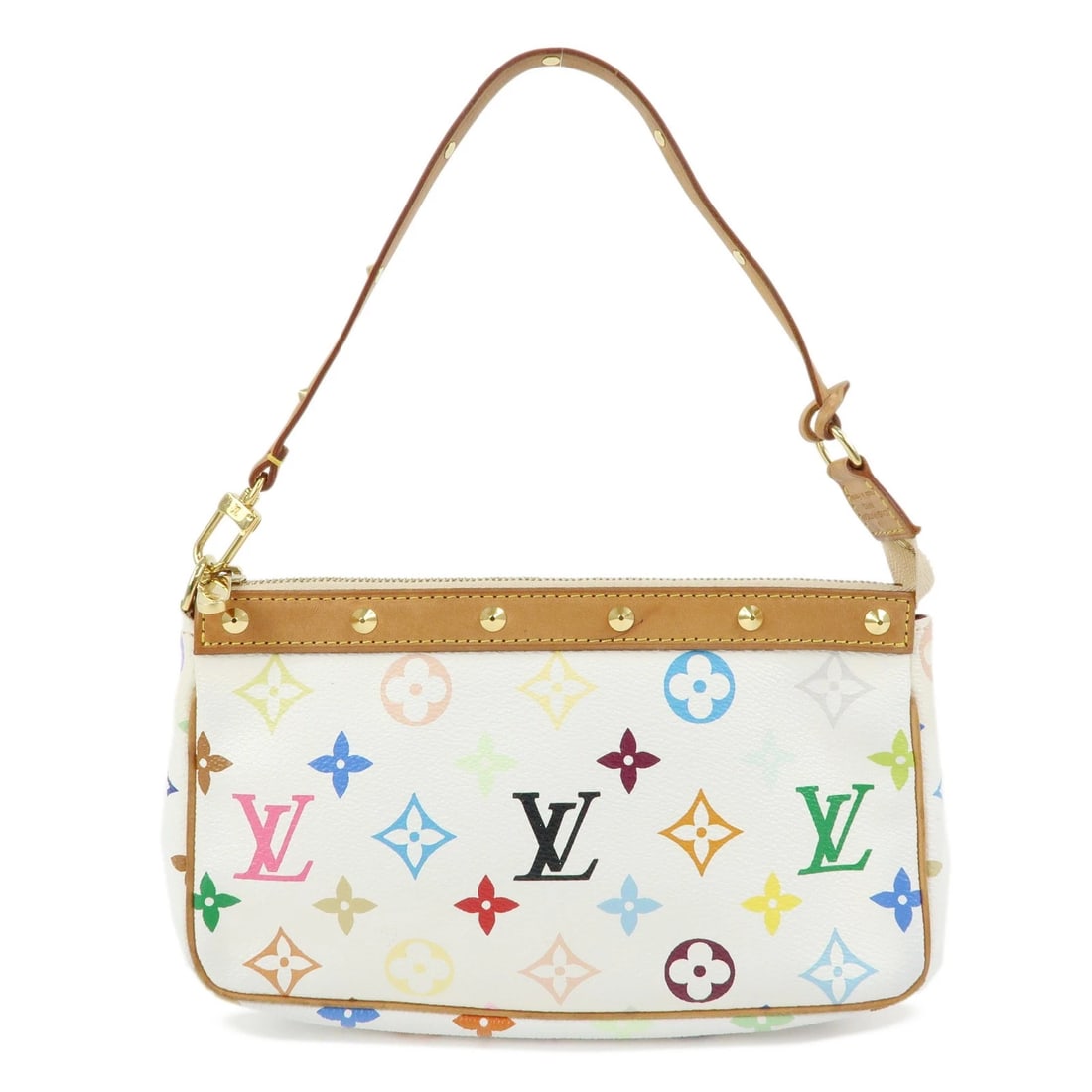 LOUIS VUITTON MONOGRAM MULTICOLOR POCHETTE ACCESSOIRES BLANC (1 of 5)