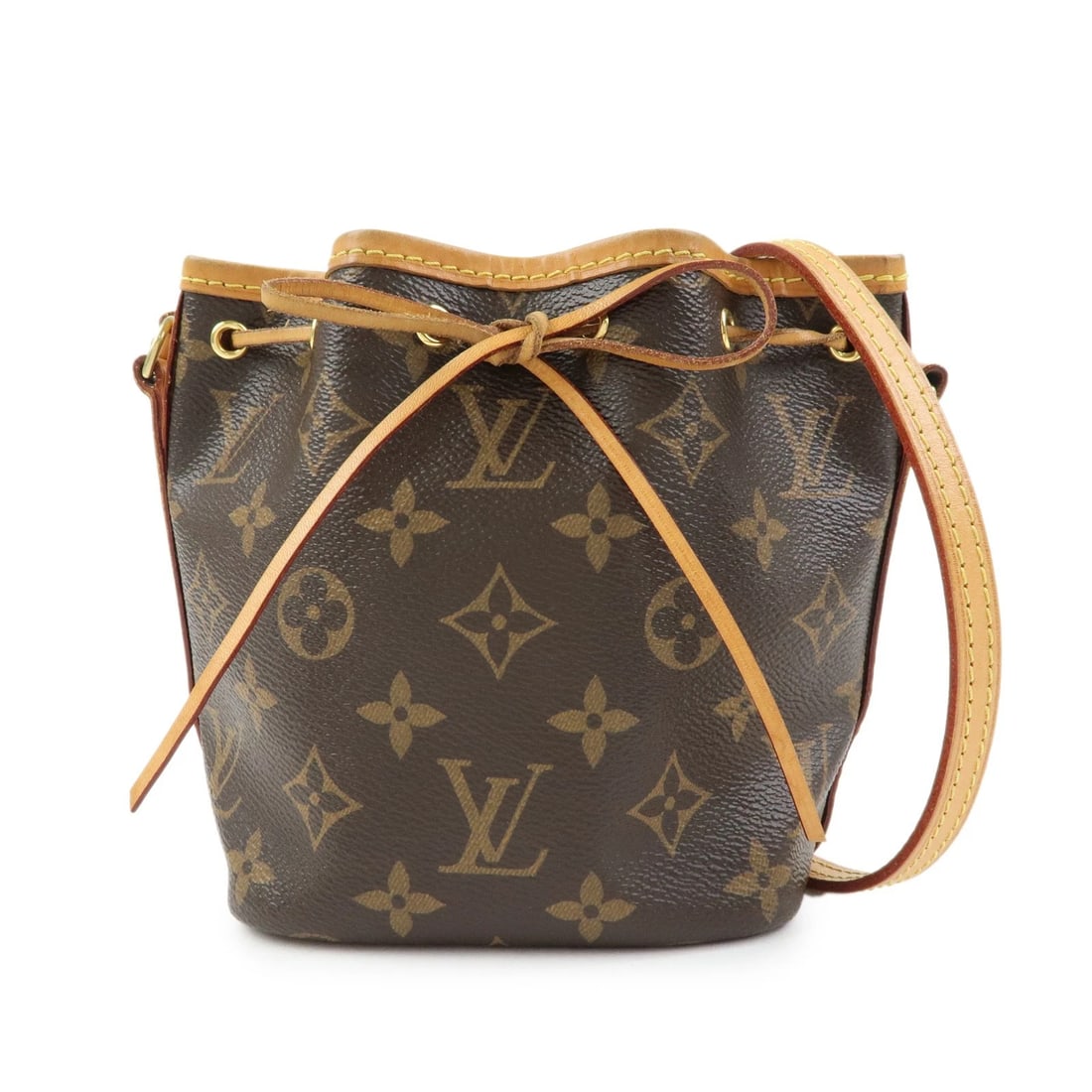 LOUIS VUITTON MONOGRAM NANO NOE SHOULDER BAG CROSSBODY BAG: Louis Vuitton Monogram Nano Noe Shoulder Bag Crossbody Bag Brand: Louis Vuitton Type/Style: Crossbody Bag Material: Monogram Canvas , Nume Leather Color: Monogram Size: W20cm(7.87inch)H15cm(5.91inch)D
