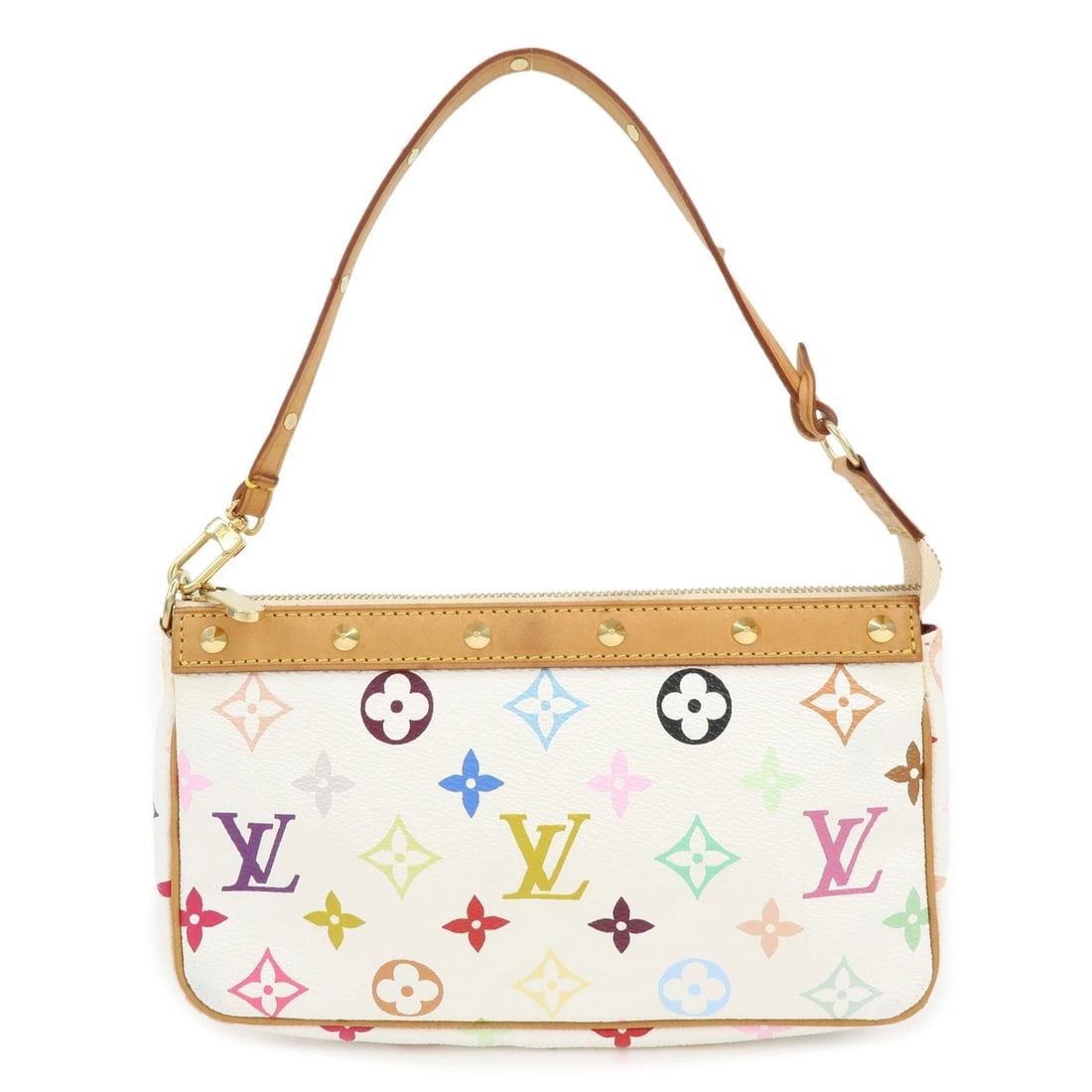 LOUIS VUITTON MONOGRAM MULTICOLOR POCHETTE ACCESSOIRES BLANC (1 of 5)