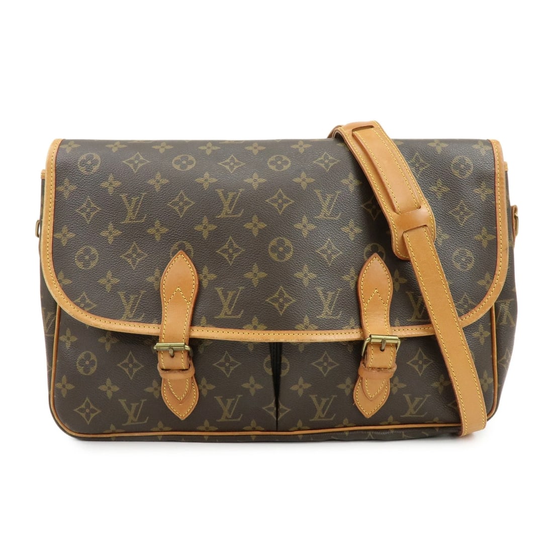 LOUIS VUITTON MONOGRAM CANVAS GIBECIERE GM SHOULDER BAG: Louis Vuitton Monogram Canvas Gibeciere GM Shoulder Bag Brand: louis vuitton Type/Style: Shoulder Bag Material: Monogram Canvas, Nume Leather Color: Monogram Size: W:38 H:25 D:11 Accessories: None