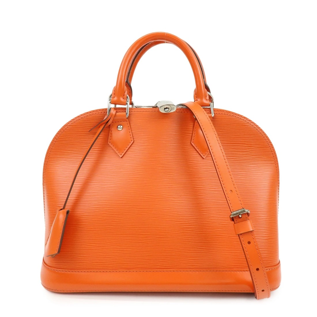 LOUIS VUITTON EPI ALMA PM HAND BAG: Louis Vuitton Epi Alma PM Hand Bag Brand: Louis Vuitton Type/Style: Hand Bag Material: Epi leather Color: Pimont Size: W31cm(12.20inch)H23.5cm(9.25inch)D15.5cm(6.10inch) Accessories: None