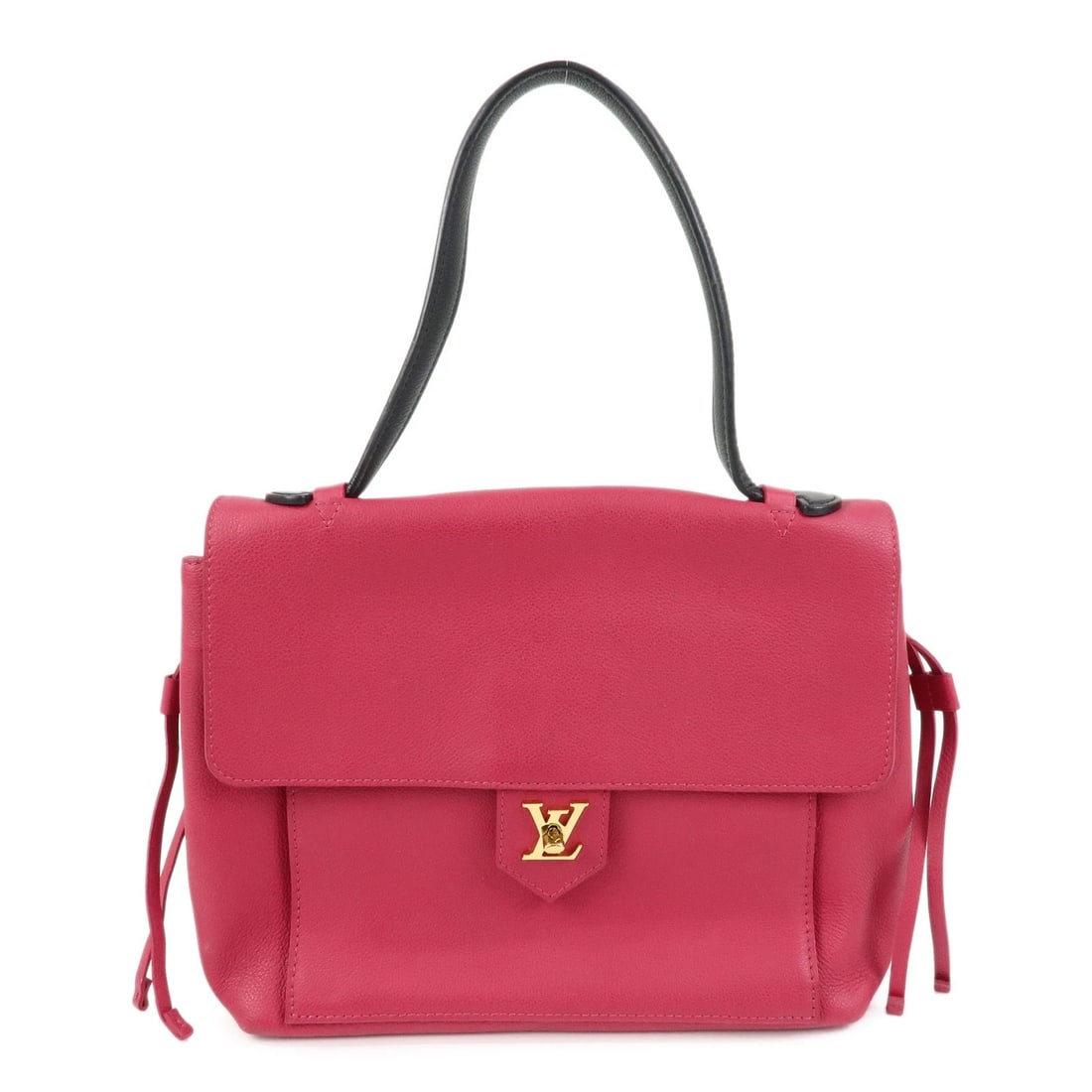 LOUIS VUITTON LOCKME PM LEATHER HAND SHOULDER BAG: Louis Vuitton Lockme PM Leather Hand Shoulder Bag Brand: Louis Vuitton Type/Style: Shoulder Bag Material: Leather Color: Fuchsia Size: W26cm(10.24inch)H22cm(8.66inch)D12cm(4.72inch) Accessories: N