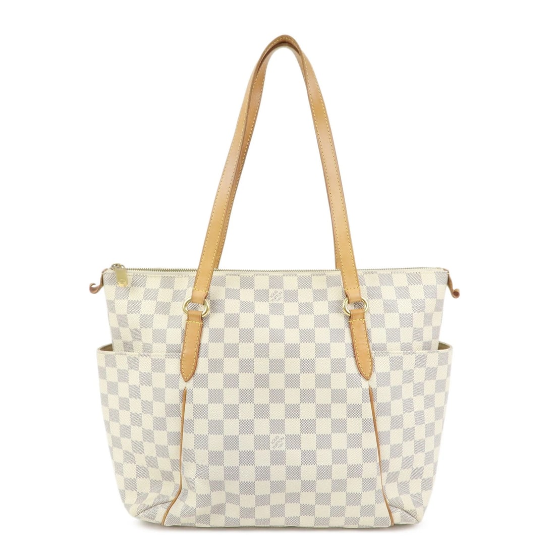 LOUIS VUITTON DAMIER AZUR TOTALLY MM TOTE BAG SHOULDER BAG: Louis Vuitton Damier Azur Totally MM Tote Bag Shoulder Bag Brand: Louis Vuitton Type/Style: Tote Bag Material: Damier Canvas , Nume Leather Color: Damier Azur Size: W44cm(17.32inch)H28cm(11.02inch)D14