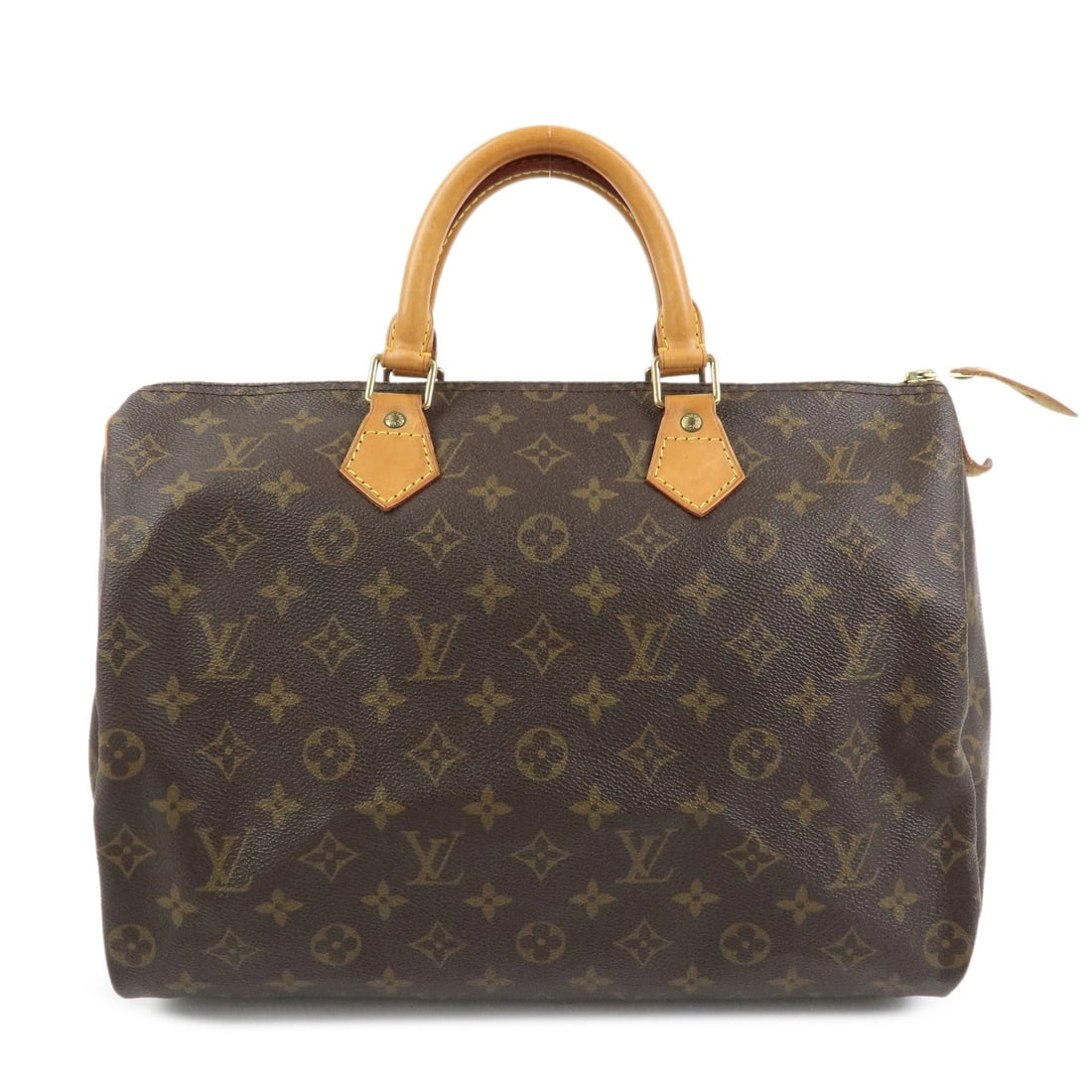 LOUIS VUITTON MONOGRAM SPEEDY 35 BOSTON BAG HAND BAG: Louis Vuitton Monogram Speedy 35 Boston Bag Hand Bag Brand: Louis Vuitton Type/Style: Boston Bag Material: Monogram Canvas, Nume Leather Color: Monogram Size: W?35cm(13.78inch)H?23cm(9.06inch)D?18cm(7
