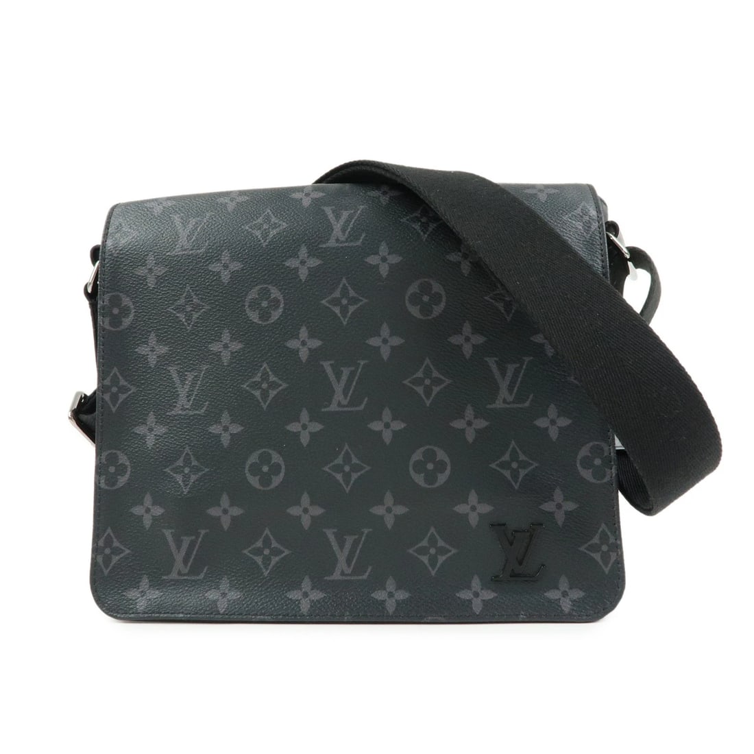LOUIS VUITTON MONOGRAM ECLIPSE DISTRICT PM CROSSBODY BAG: Louis Vuitton Monogram Eclipse District PM Crossbody Bag Brand: louis vuitton Type/Style: Crossbody Bag Material: Monogram Canvas , Leather Color: Monogram Eclipse Size: W25cm(9.84inch)H23cm(9.06inch)