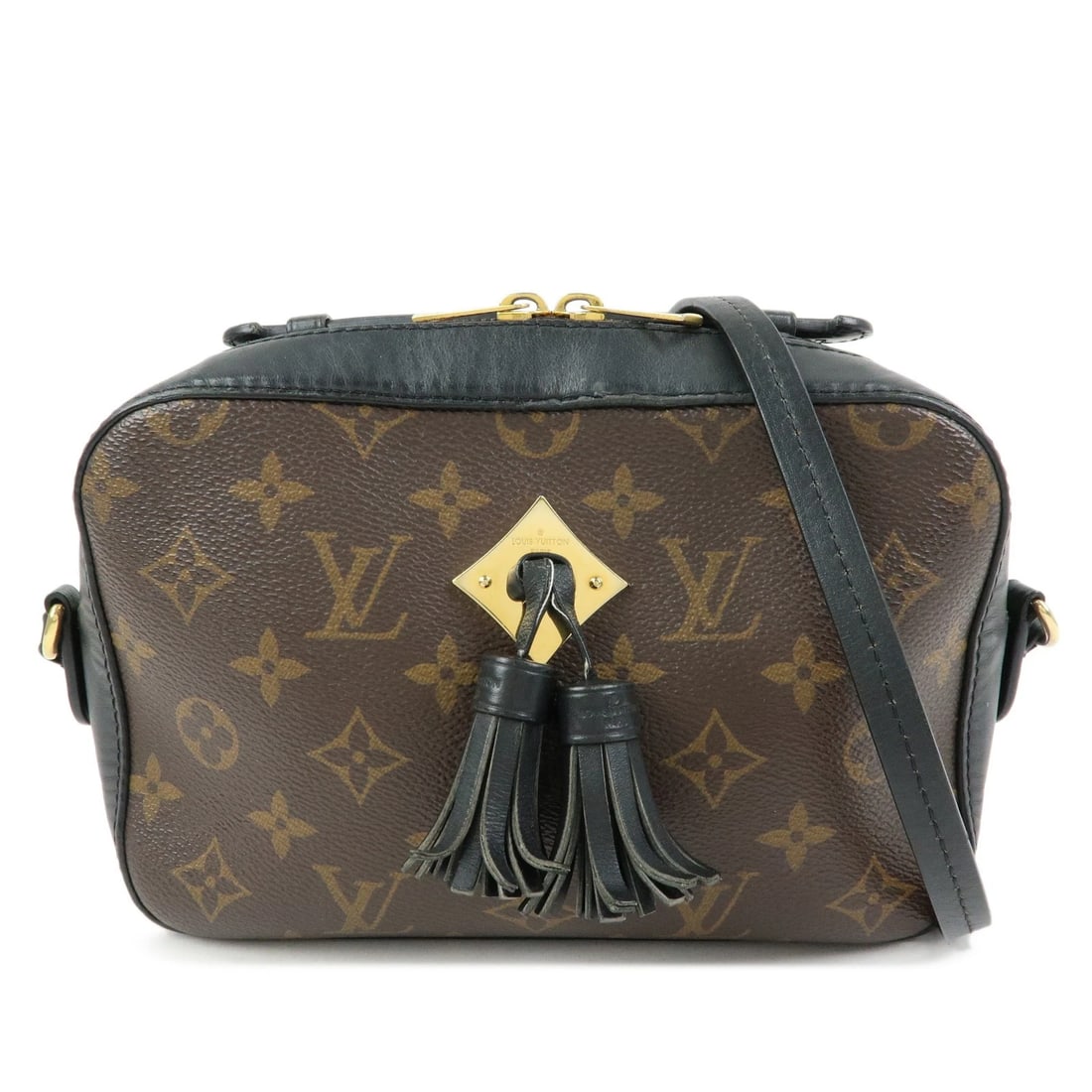LOUIS VUITTON MONOGRAM CANVAS LEATHER SAINTONGE SHOULDER BAG: Louis Vuitton Monogram Canvas Leather Saintonge Shoulder Bag Brand: Outlet Type/Style: Shoulder Bag Material: Monogram Canvas , Leather Color: Black , Monogram Size: