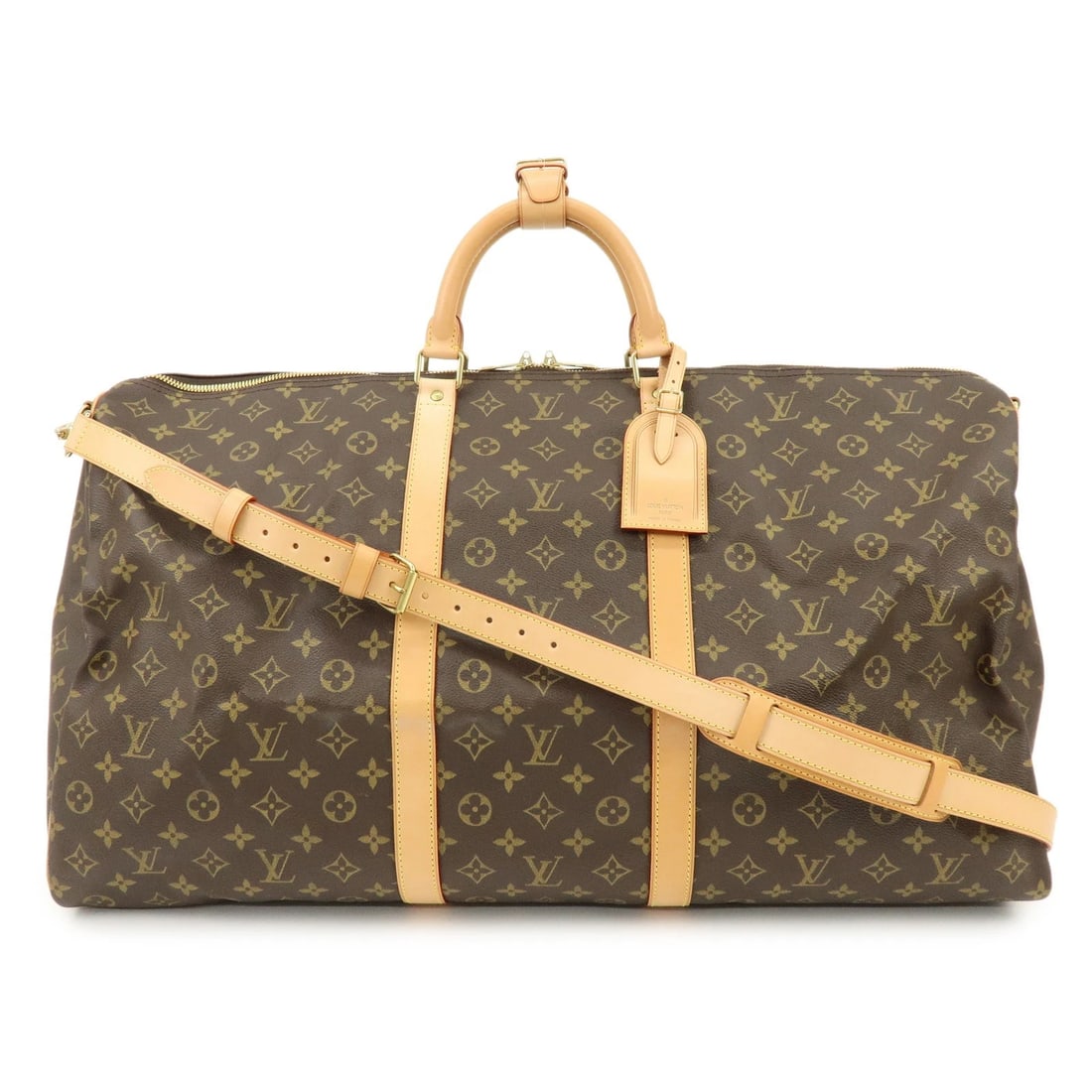 LOUIS VUITTON MONOGRAM KEEP ALL BANDOULIERE 60 BOSTON BAG: Louis Vuitton Monogram Keep All Bandouliere 60 Boston Bag Brand: louis vuitton Type/Style: Boston Bag Material: Monogram Canvas , Nume Leather Color: Monogram Size: W60cm(23.62inch)H30cm(11.81inch)D26