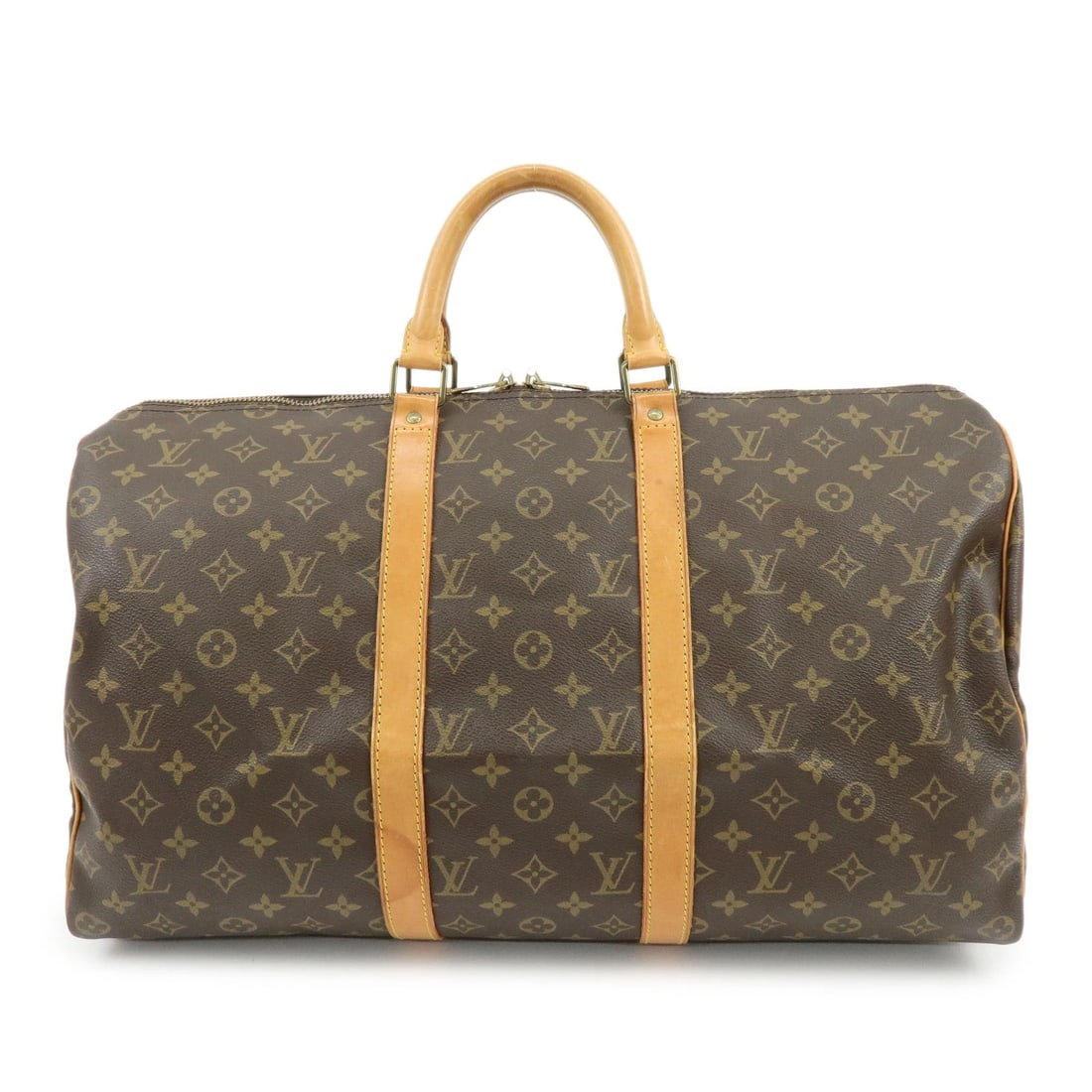 LOUIS VUITTON MONOGRAM KEEP ALL 50 BOSTON BAG HAND BAG: Louis Vuitton Monogram Keep All 50 Boston Bag Hand Bag Brand: louis vuitton Type/Style: Boston Bag Material: Monogram Canvas, Nume Leather Color: Monogram Size: