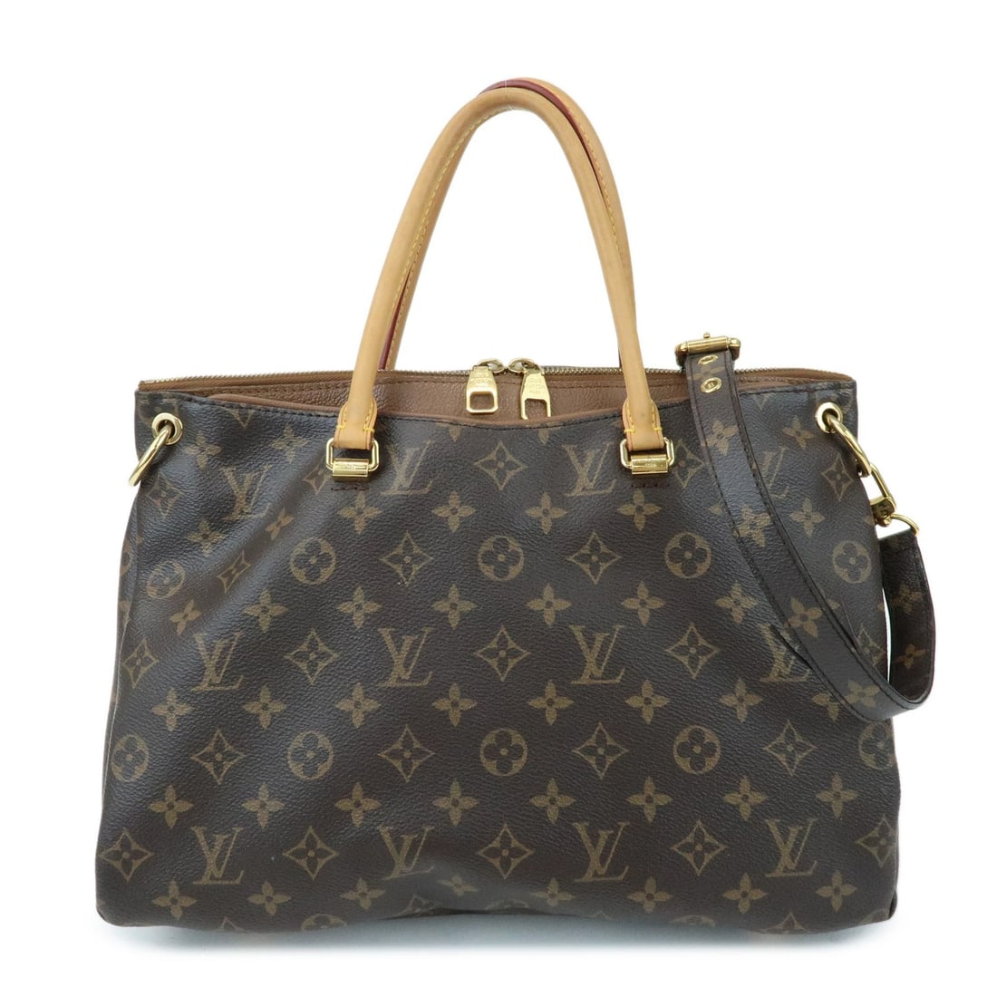 LOUIS VUITTON MONOGRAM PALLAS HAND BAG SHOULDER BAG: Louis Vuitton Monogram Pallas Hand Bag Shoulder Bag Brand: Louis Vuitton Type/Style: Shoulder Bag Material: Monogram Canvas Color: Monogram , Havane Size: