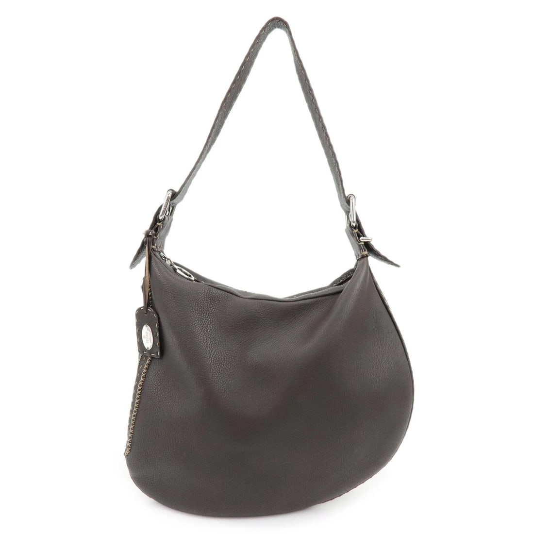 FENDI SELLERIA LEATHER SHOULDER BAG TOTE BAG: FENDI Selleria Leather Shoulder Bag Tote Bag Brand: FENDI Type/Style: Tote Bag Material: Leather Color: Brown Size: W37cm(14.57inch)H32cm(12.60inch)D2cm(0.79inch) Accessories: None Accesso