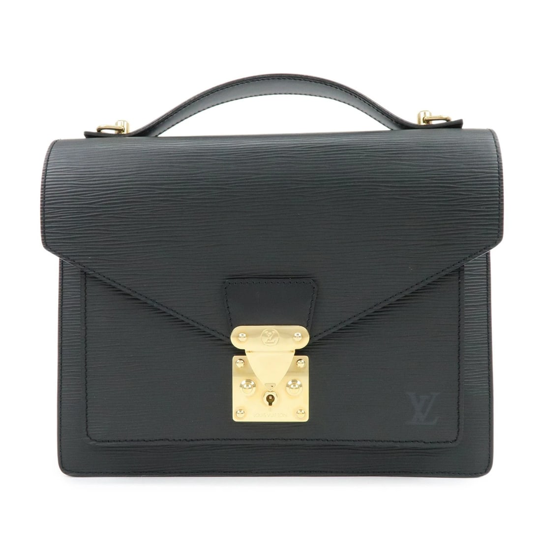 LOUIS VUITTON EPI MONCEAU 2WAY SHOULDER BAG HAND BAG: Louis Vuitton Epi Monceau 2Way Shoulder Bag Hand Bag Brand: Louis Vuitton Type/Style: Shoulder Bag Material: Epi leather Color: Noir Size: W28cm(11.02inch)H22cm(8.66inch)D7cm(2.76inch) Accessories