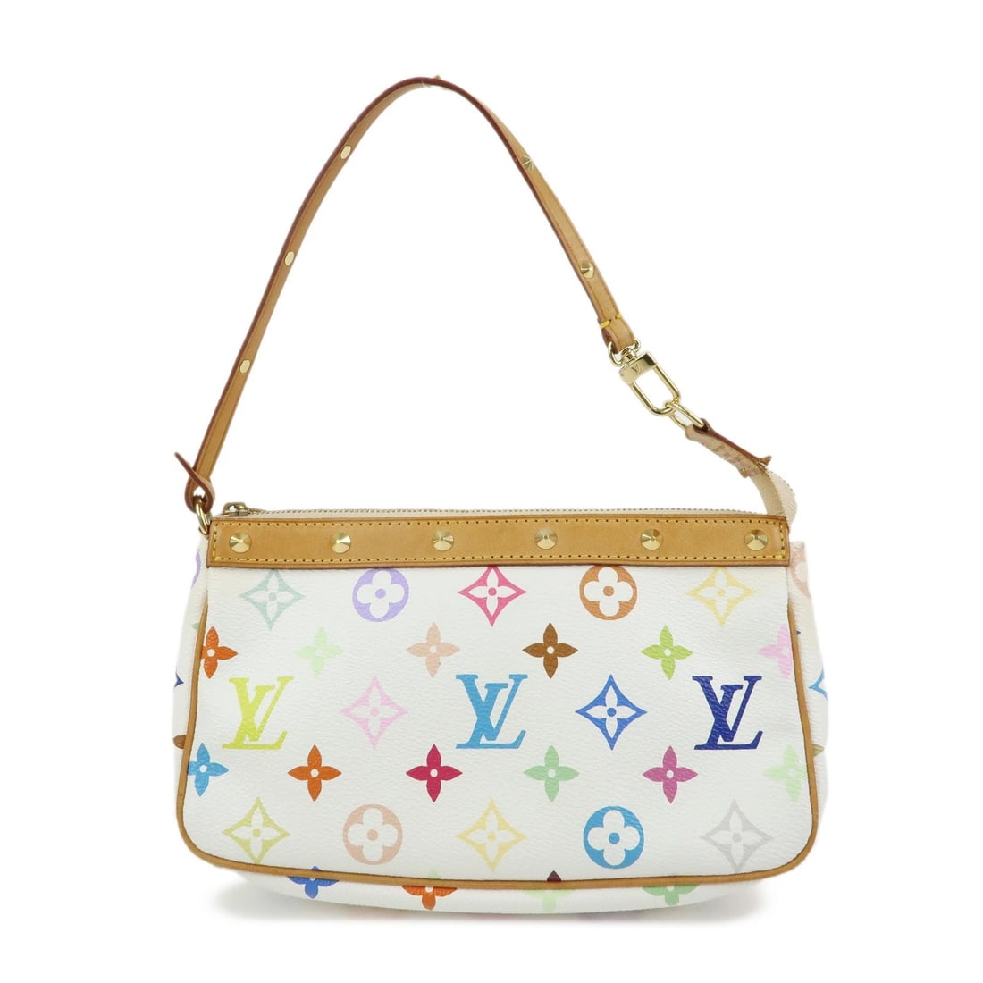 LOUIS VUITTON MONOGRAM MULTICOLOR POCHETTE ACCESSOIRES BLANC (1 of 5)