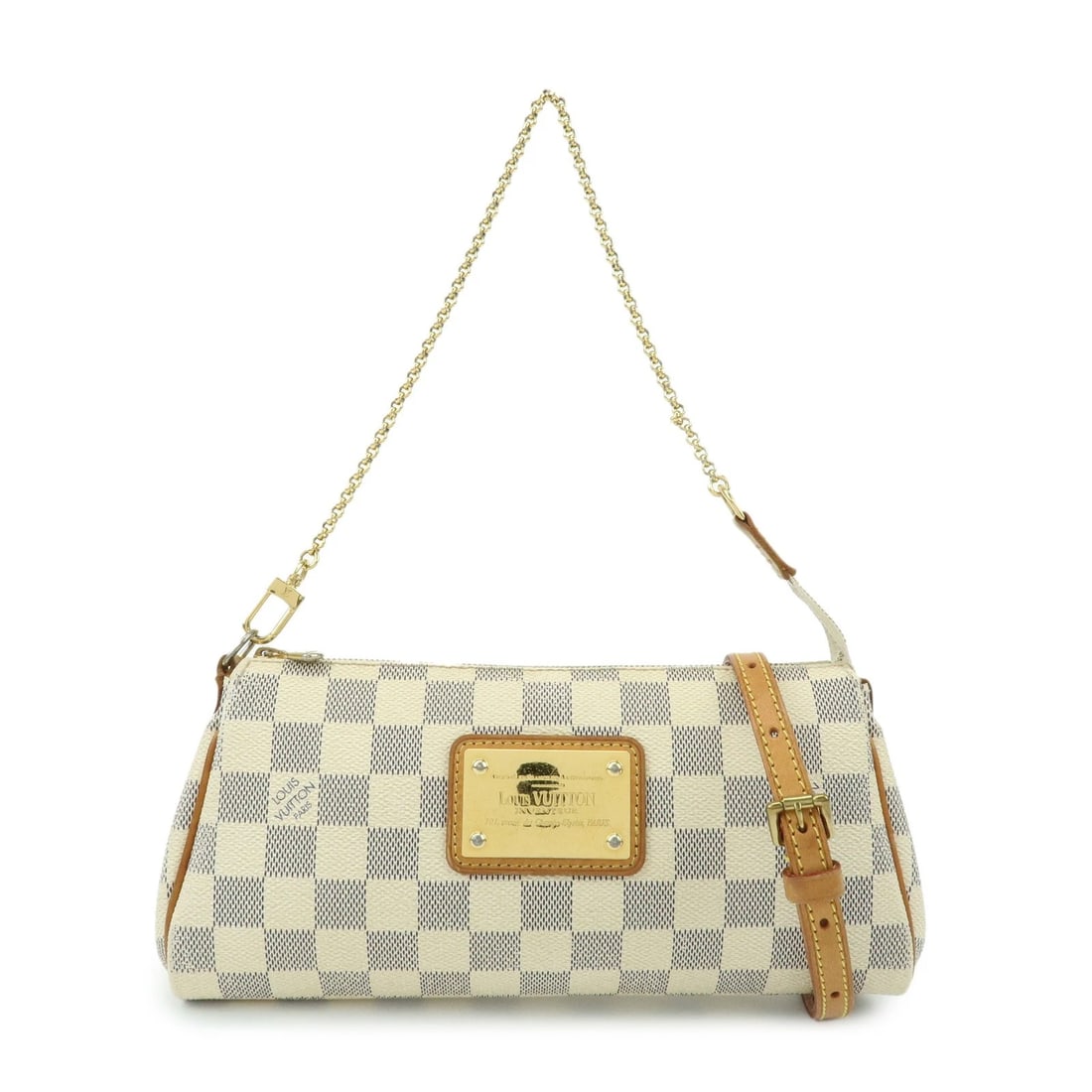 LOUIS VUITTON DAMIER AZUR EVA 2WAY BAG HAND BAG SHOULDER BAG: Louis Vuitton Damier Azur Eva 2Way Bag Hand Bag Shoulder Bag Brand: louis vuitton Type/Style: Shoulder Bag Material: Damier Canvas Color: Damier Azur Size: W?26cm(10.24inch)H?13cm(5.12inch)D?5cm(1.97i