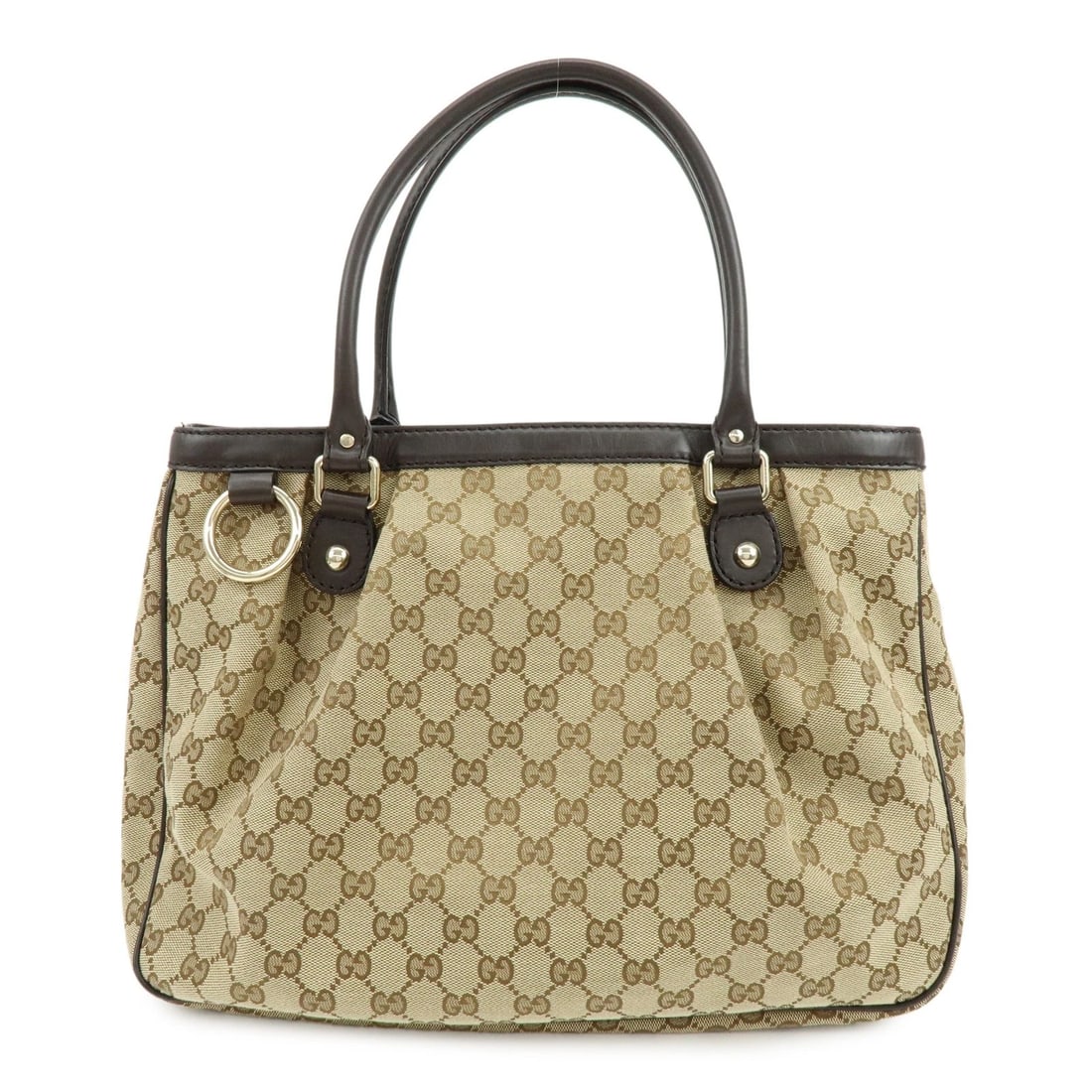 GUCCI SUKEY GG CANVAS LEATHER TOTE BAG HAND BAG (1 of 5)